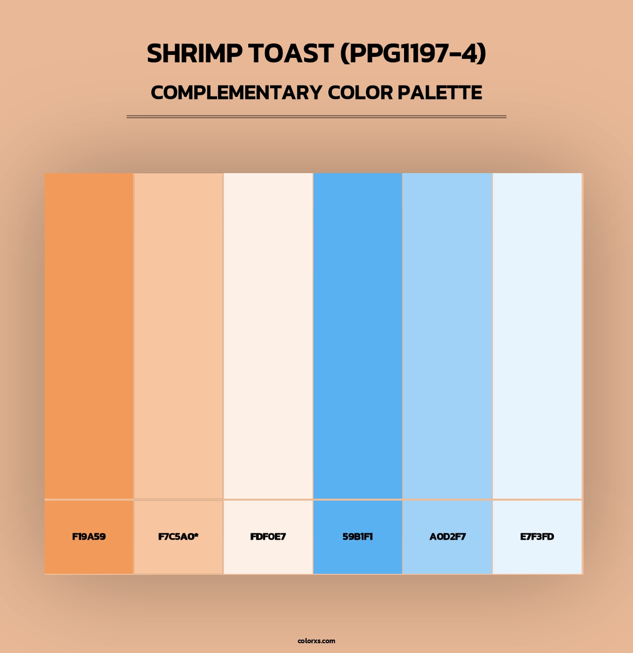 Shrimp Toast (PPG1197-4) - Complementary Color Palette
