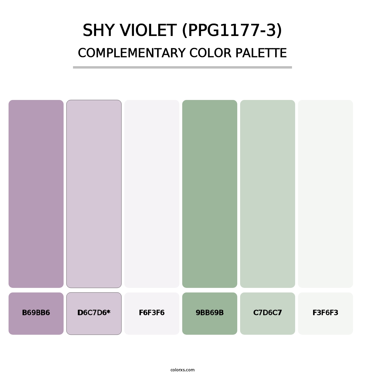 Shy Violet (PPG1177-3) - Complementary Color Palette