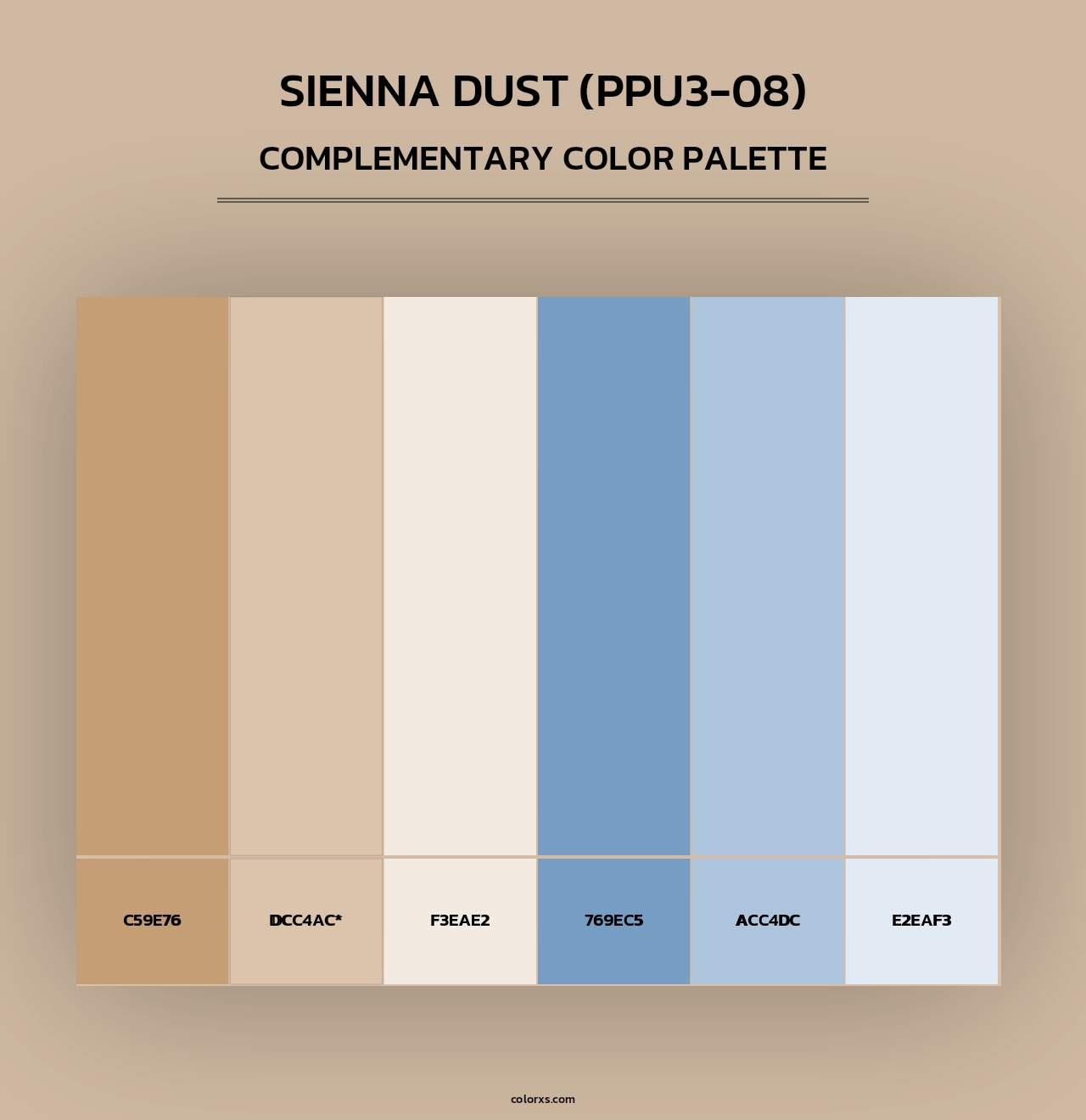 Sienna Dust (PPU3-08) - Complementary Color Palette