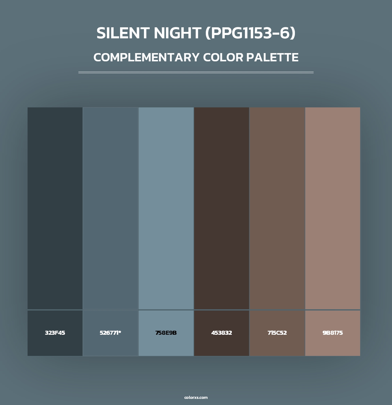 Silent Night (PPG1153-6) - Complementary Color Palette