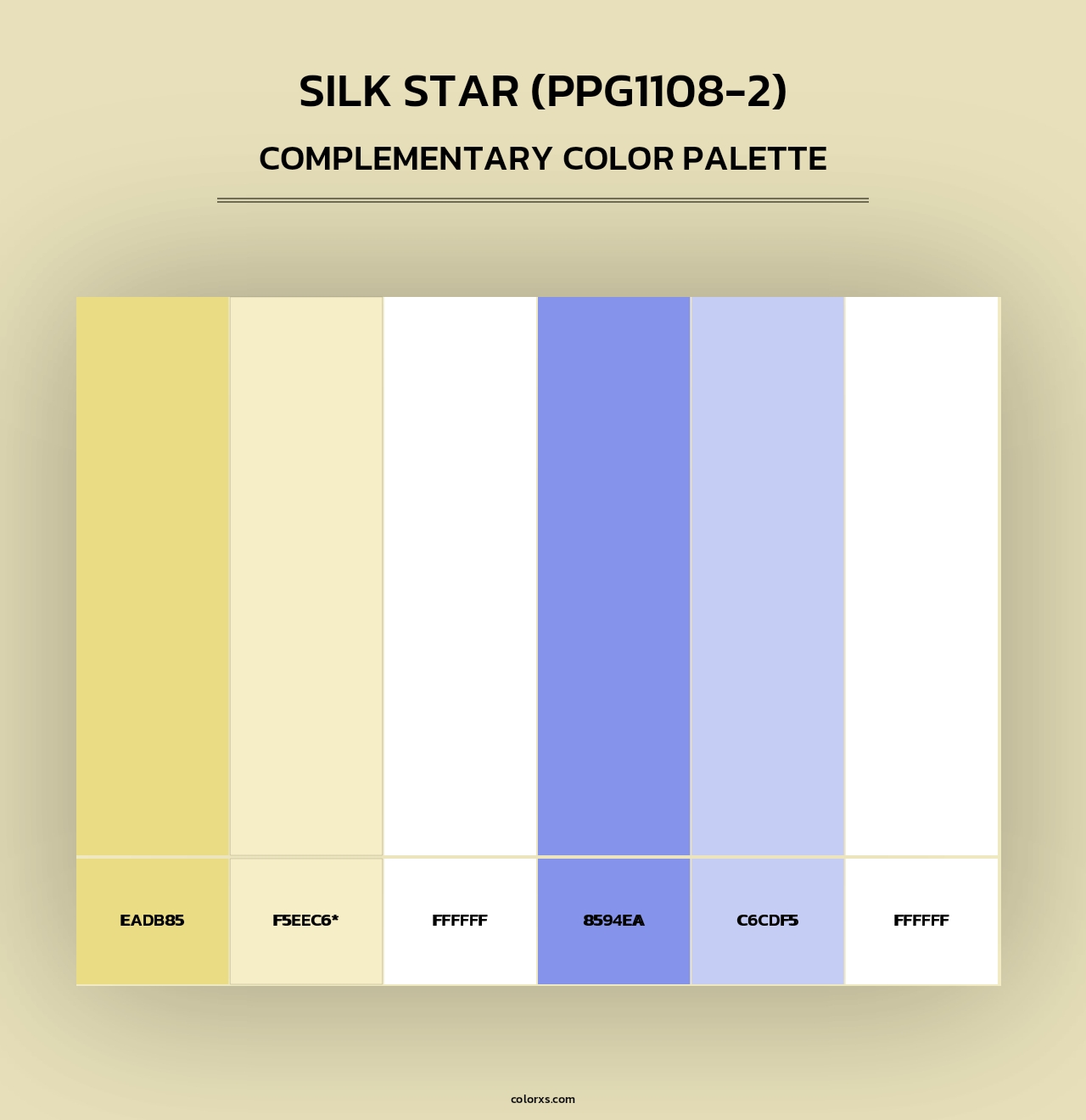 Silk Star (PPG1108-2) - Complementary Color Palette
