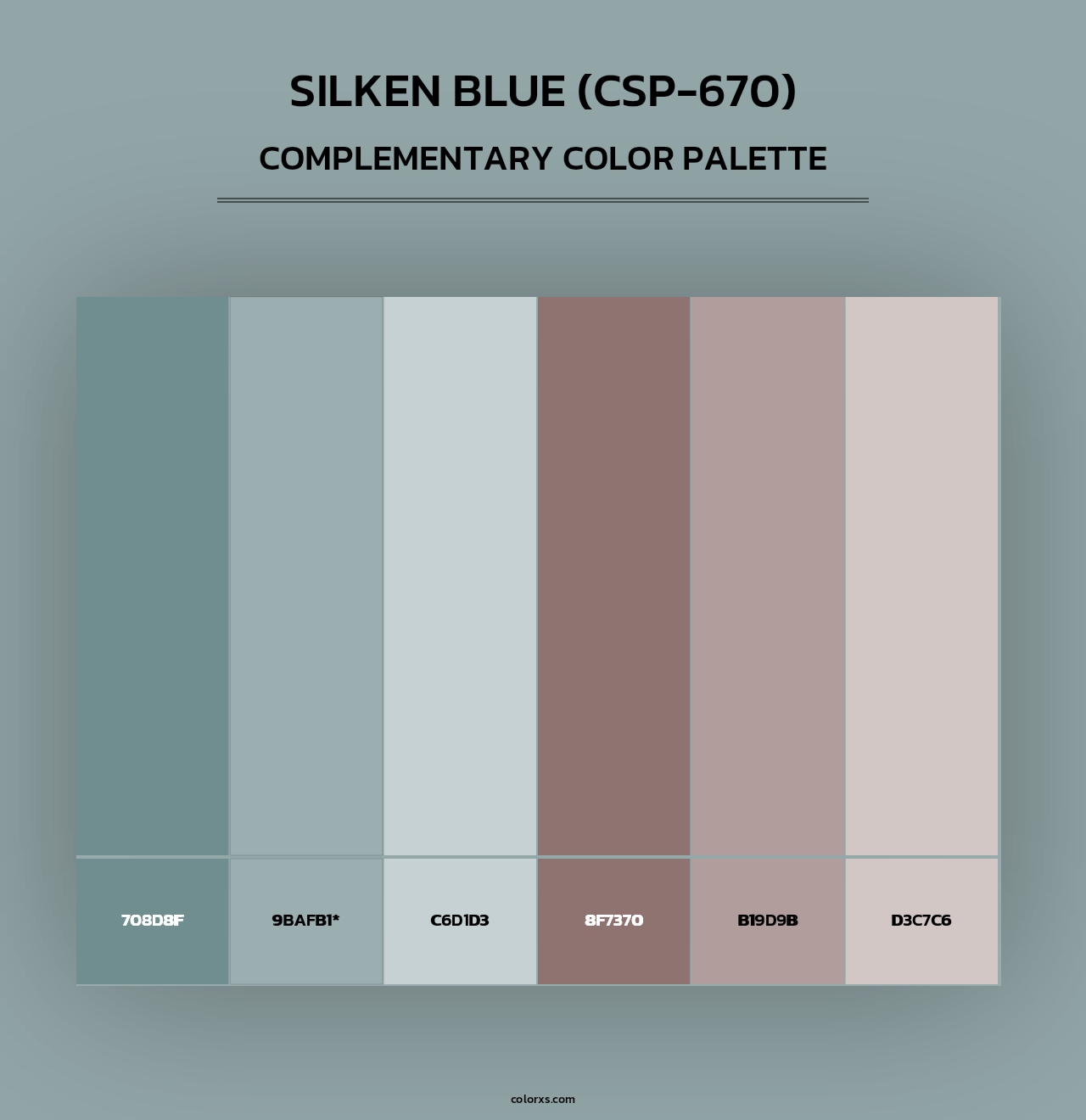 Silken Blue (CSP-670) - Complementary Color Palette