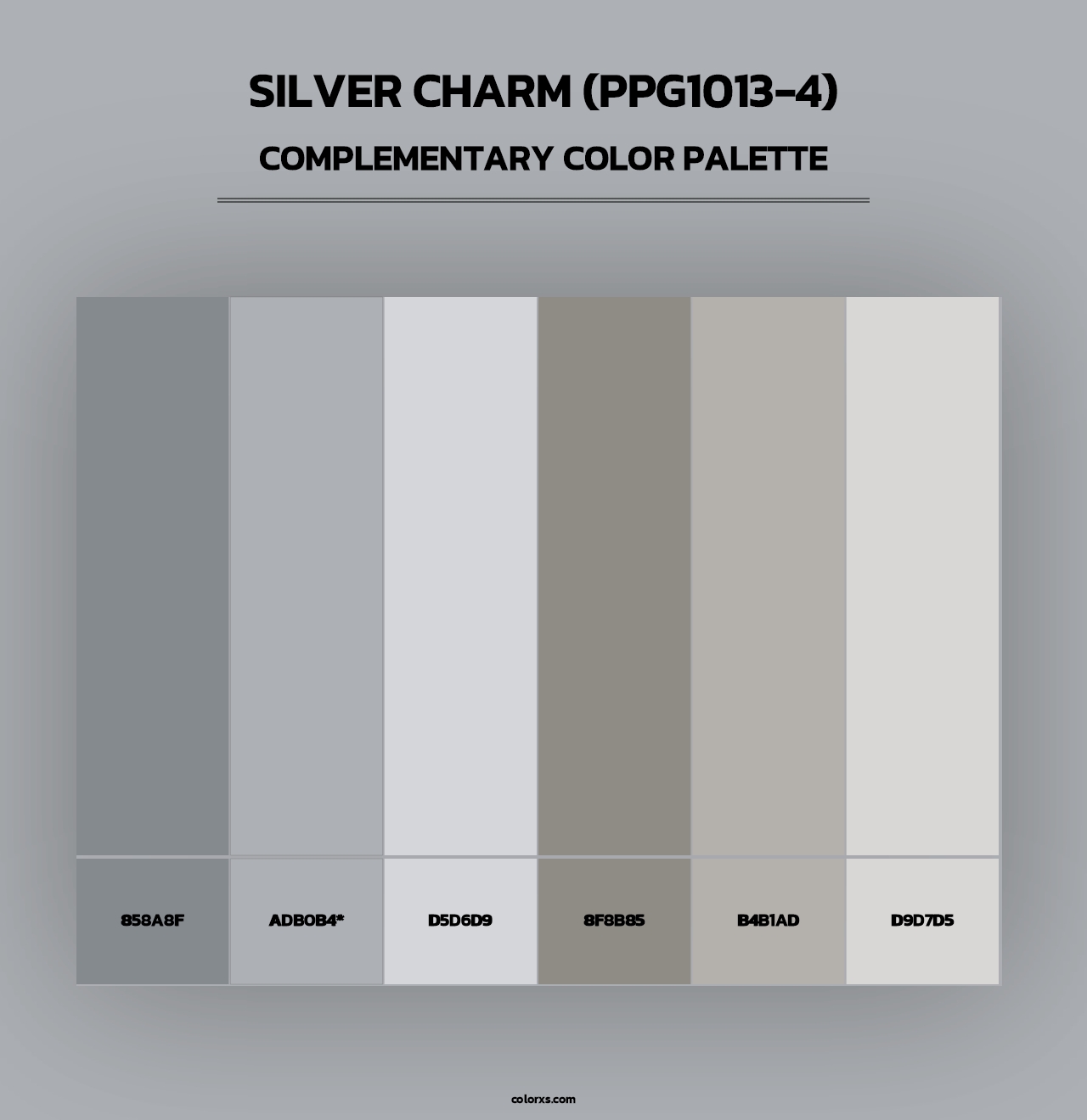 Silver Charm (PPG1013-4) - Complementary Color Palette