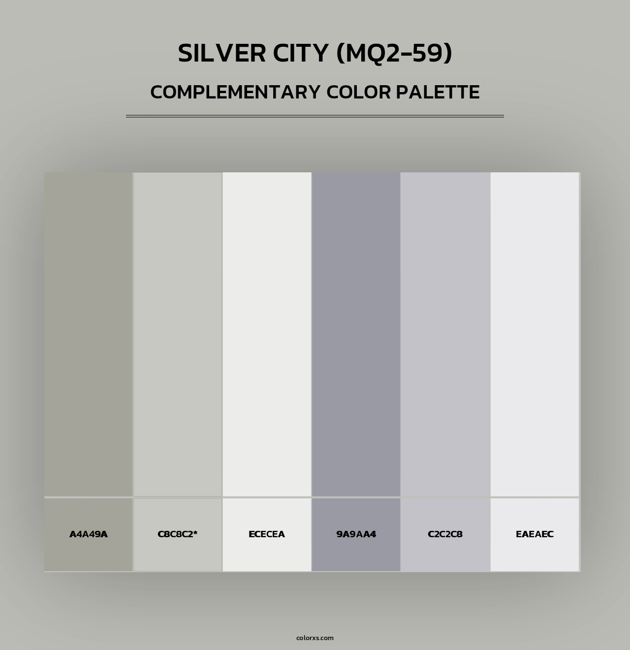Silver City (MQ2-59) - Complementary Color Palette