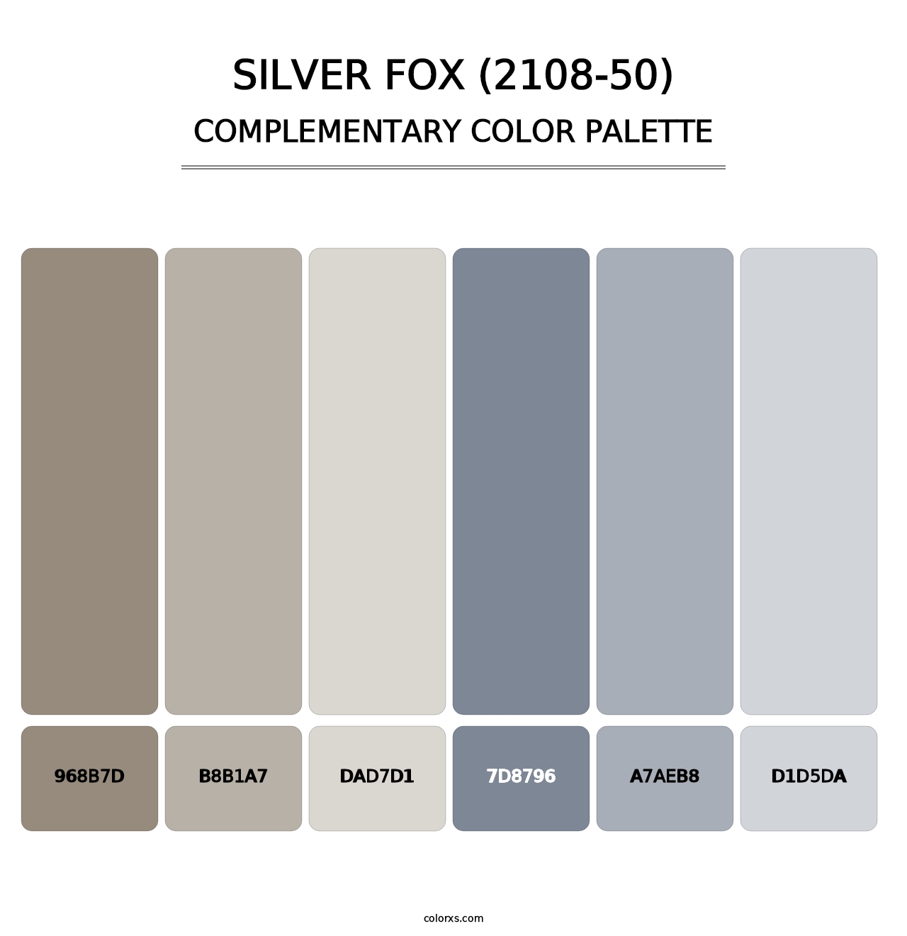 Silver Fox (2108-50) - Complementary Color Palette