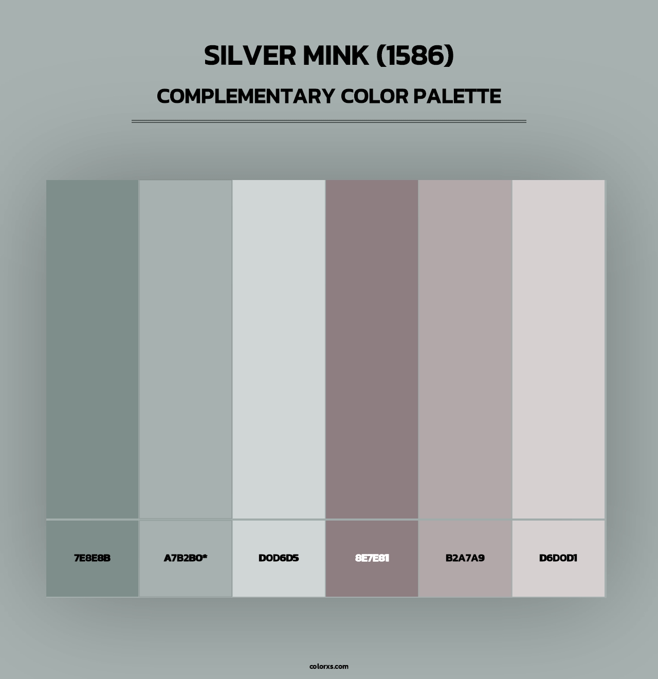 Silver Mink (1586) - Complementary Color Palette
