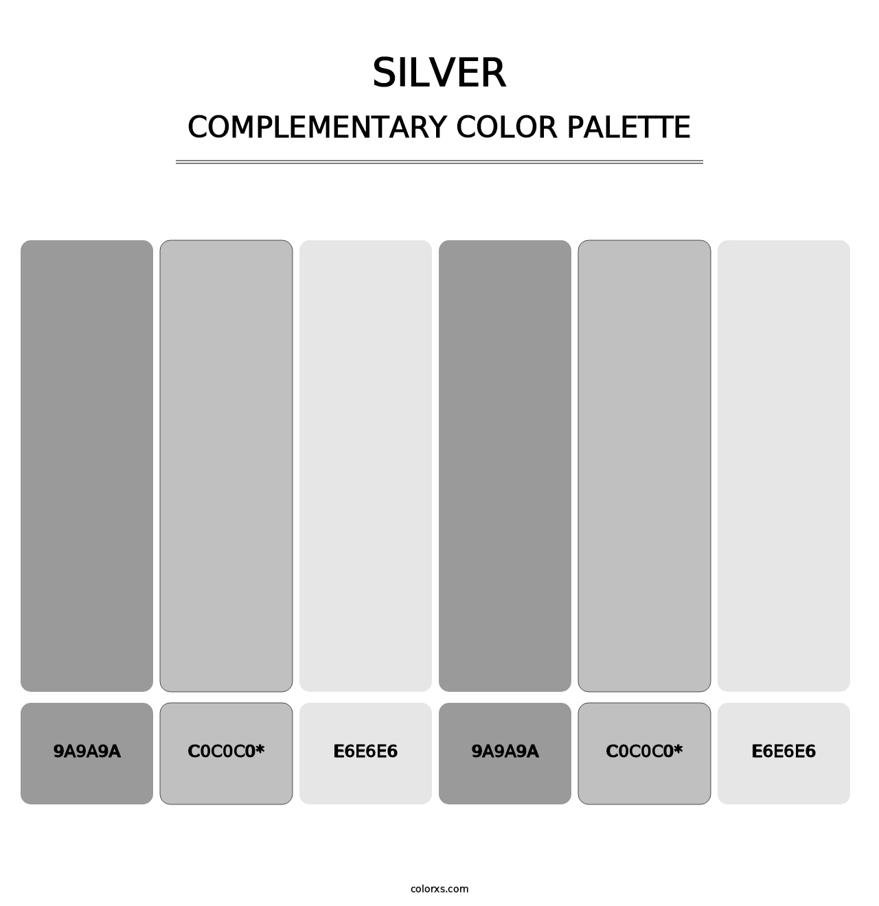 Silver - Complementary Color Palette