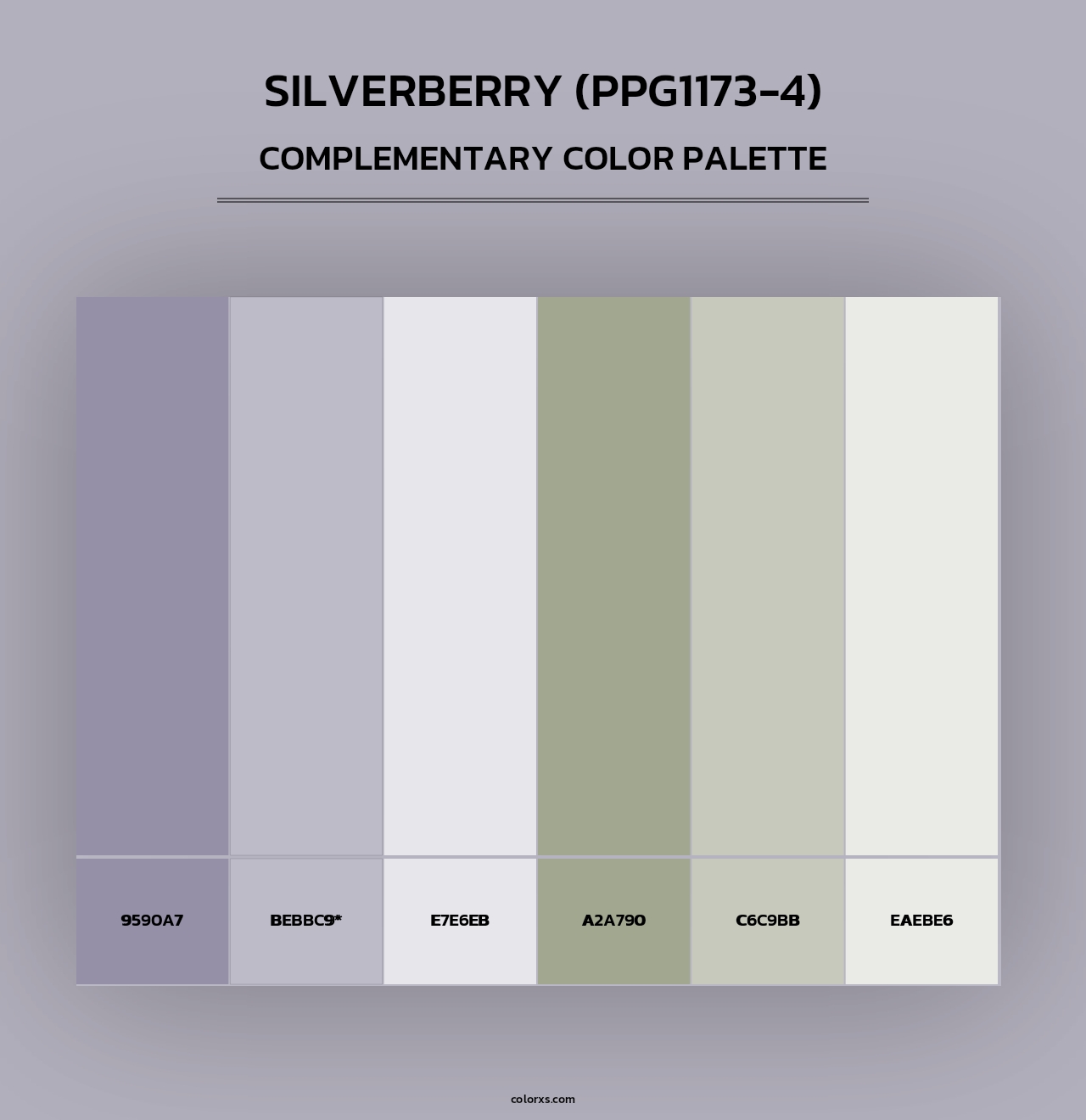 Silverberry (PPG1173-4) - Complementary Color Palette