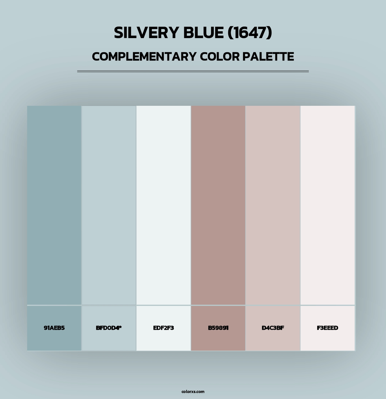 Silvery Blue (1647) - Complementary Color Palette