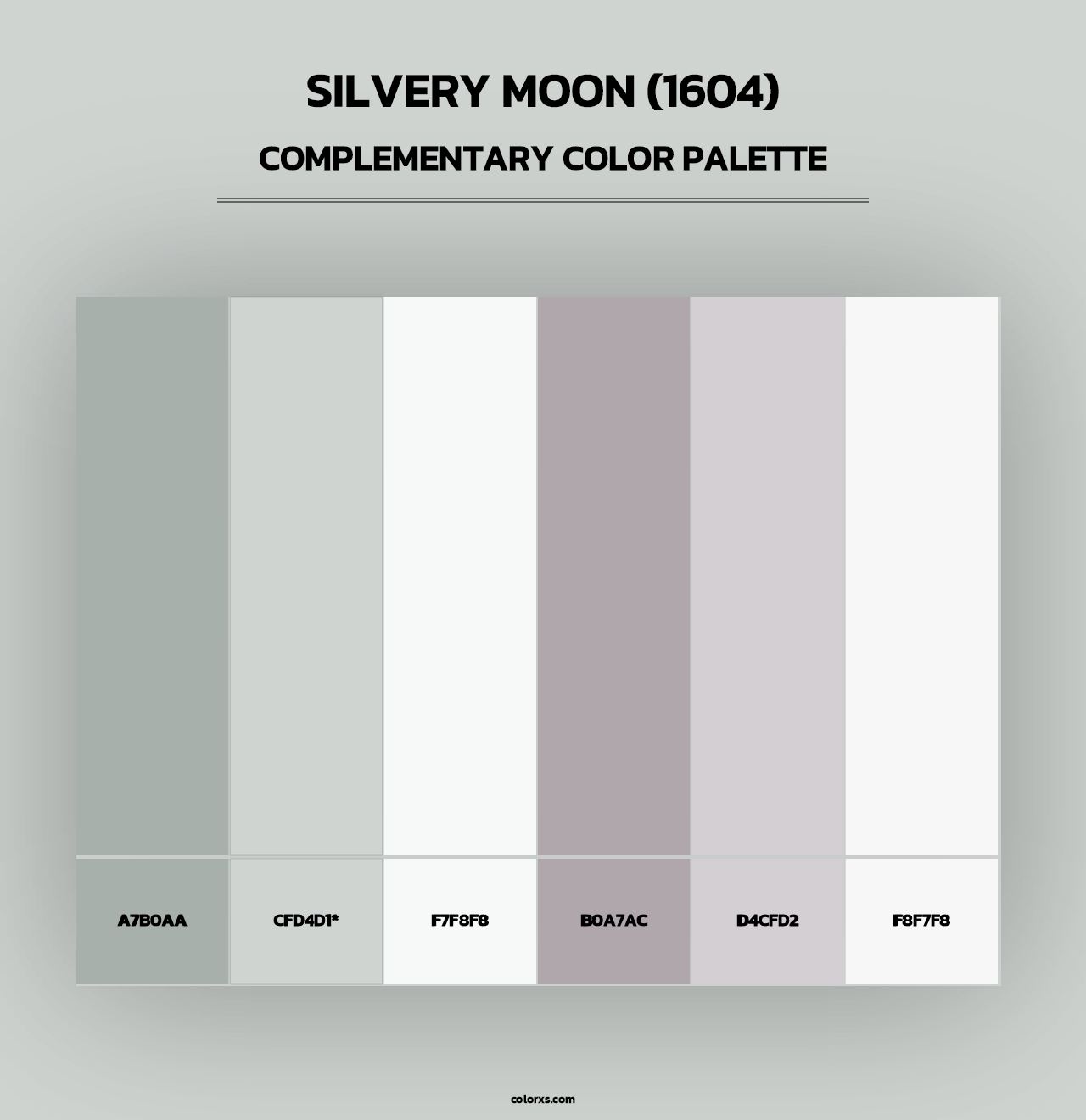 Silvery Moon (1604) - Complementary Color Palette