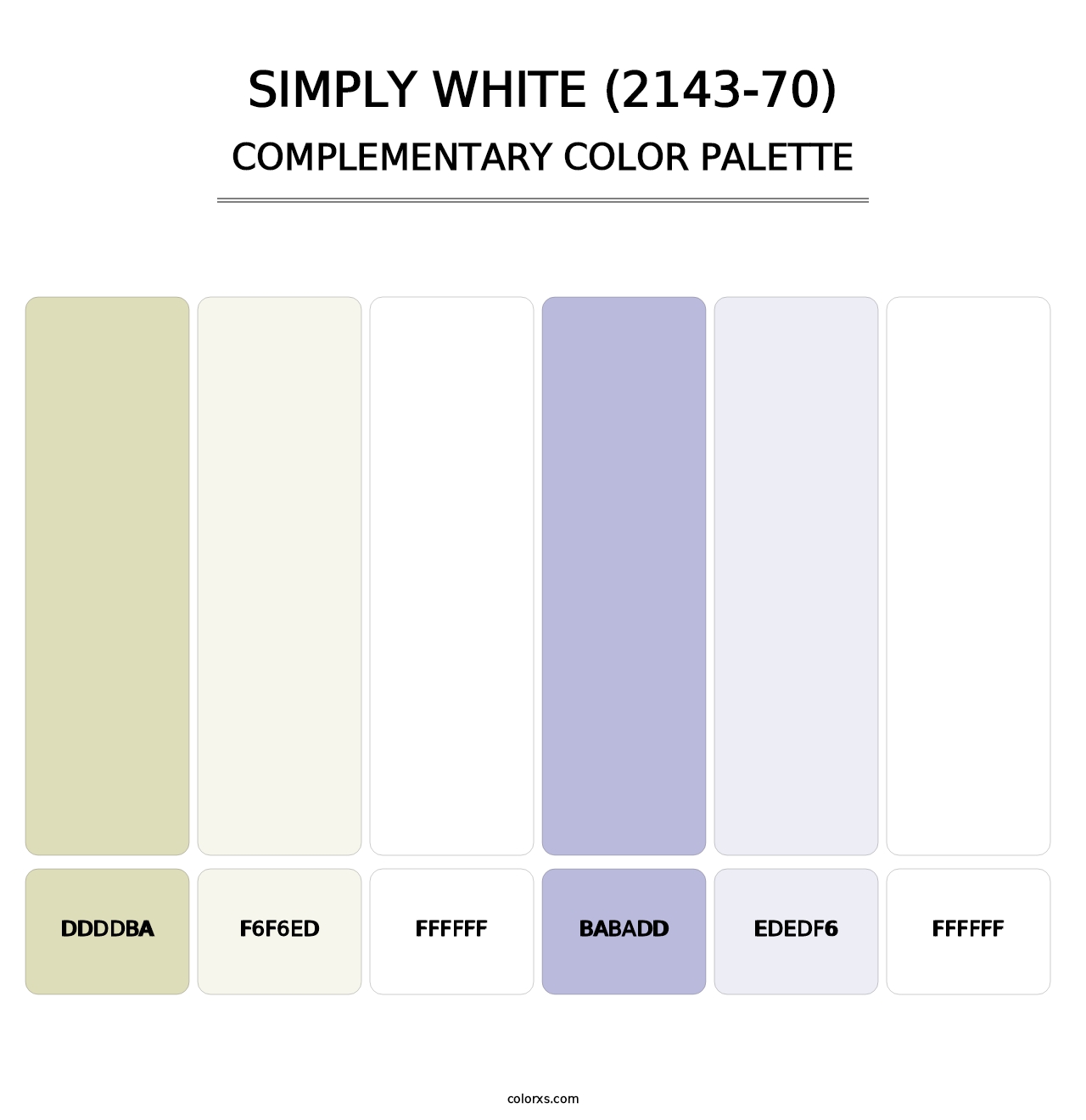 Simply White (2143-70) - Complementary Color Palette