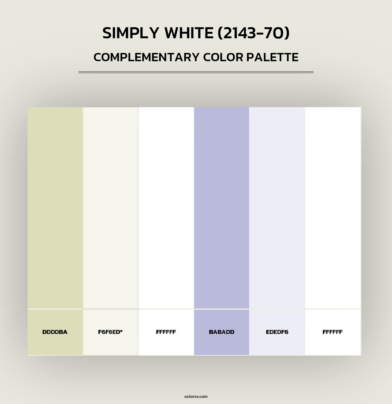 Simply White (2143-70) - Complementary Color Palette