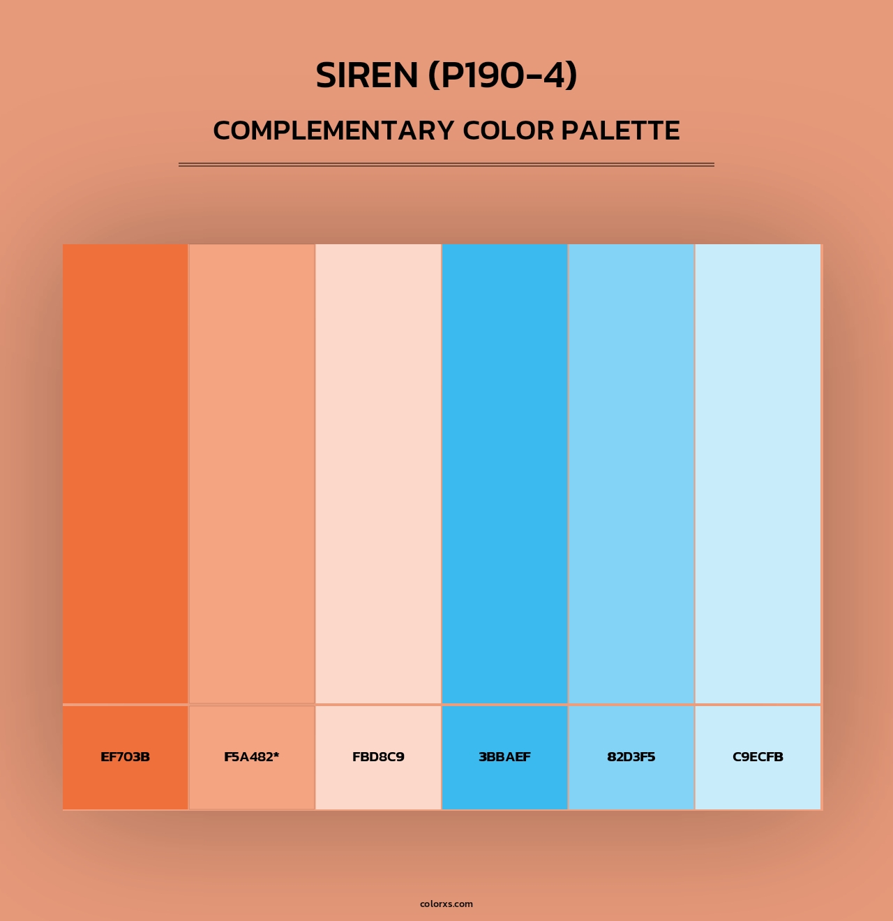 Siren (P190-4) - Complementary Color Palette