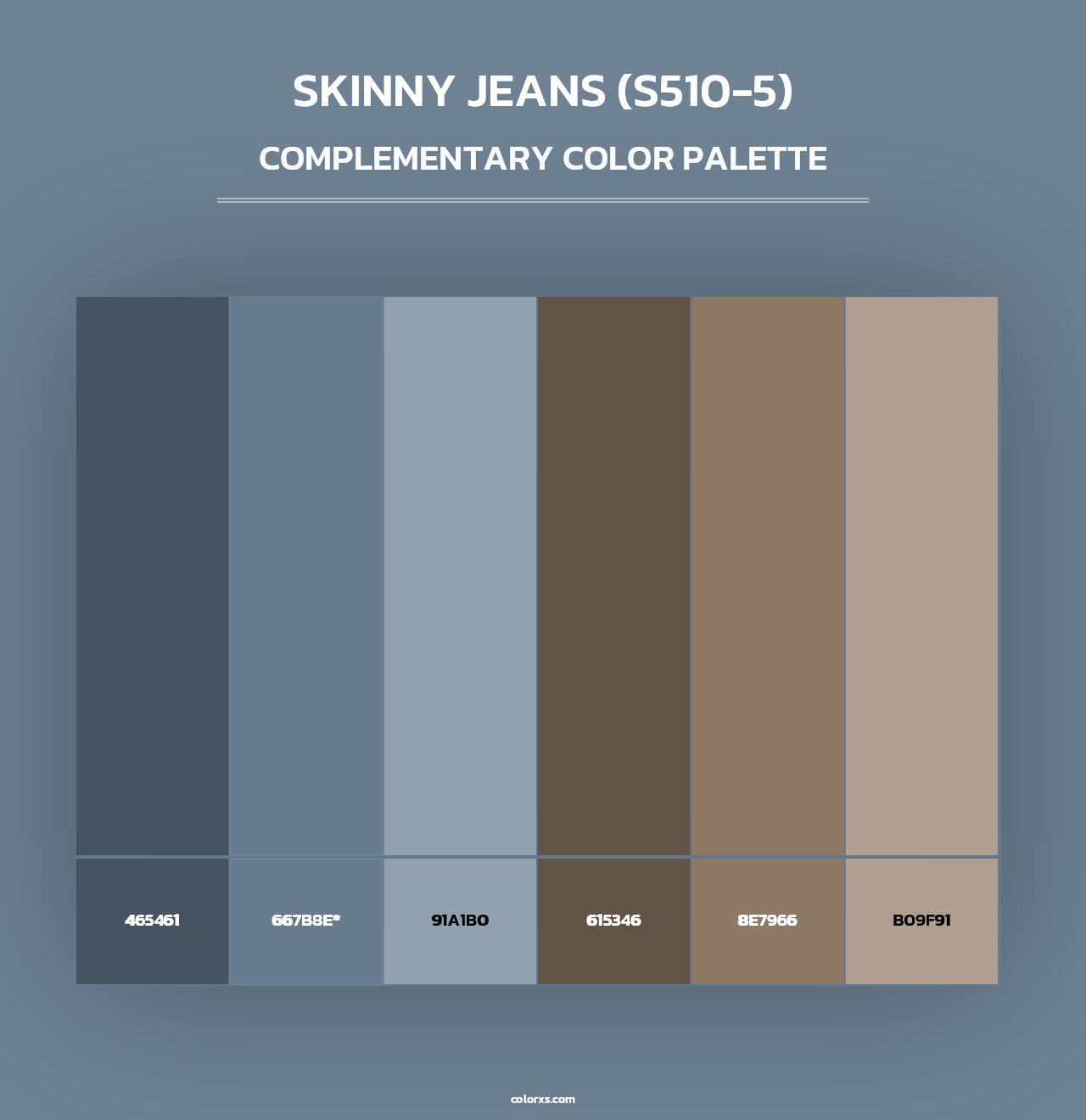 Skinny Jeans (S510-5) - Complementary Color Palette