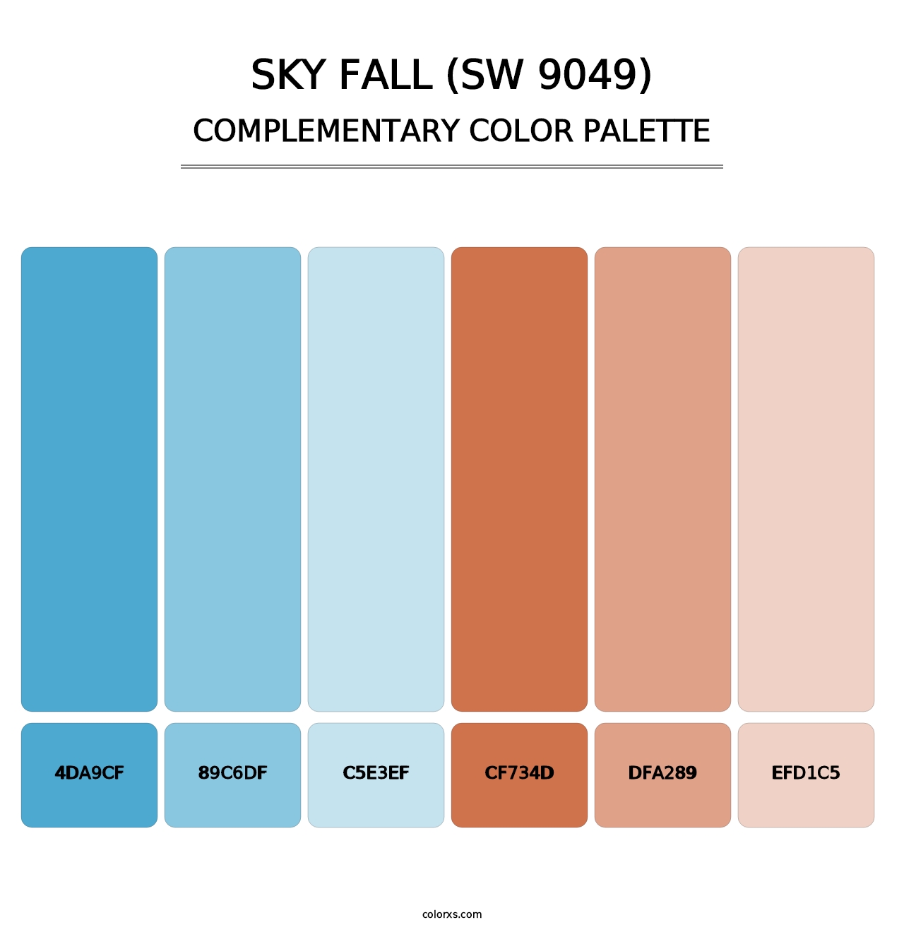 Sky Fall (SW 9049) - Complementary Color Palette