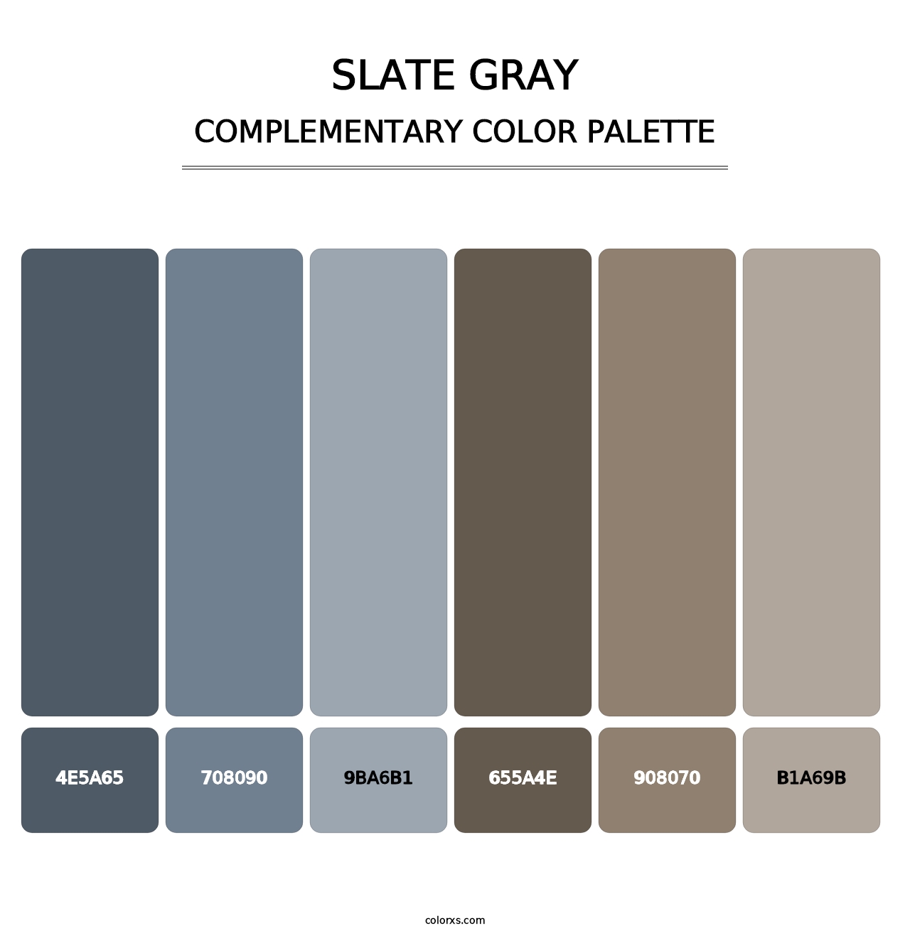 Slate Gray - Complementary Color Palette