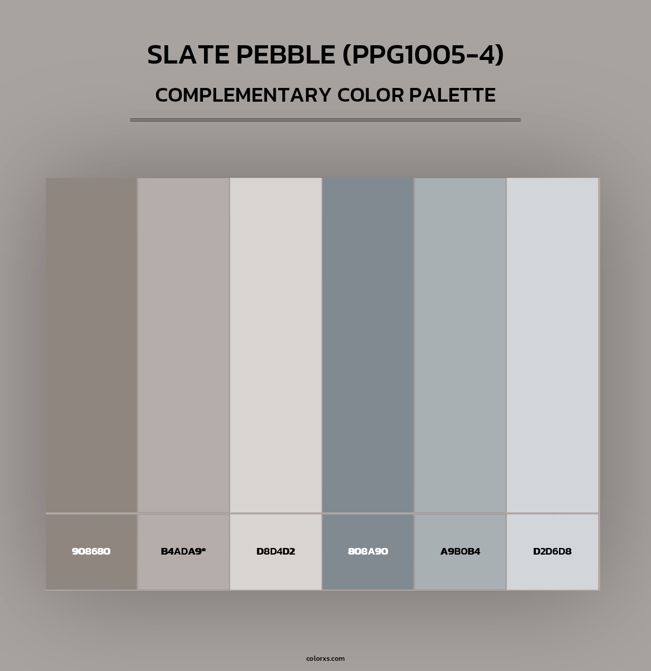 Slate Pebble (PPG1005-4) - Complementary Color Palette