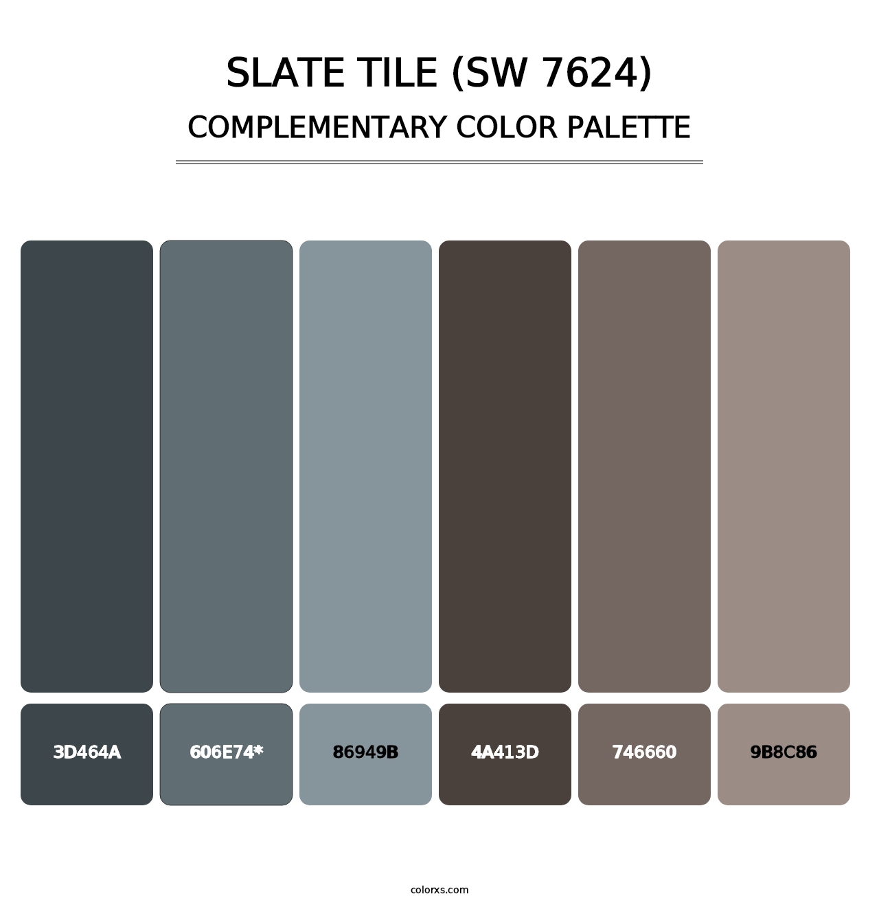 Slate Tile (SW 7624) - Complementary Color Palette