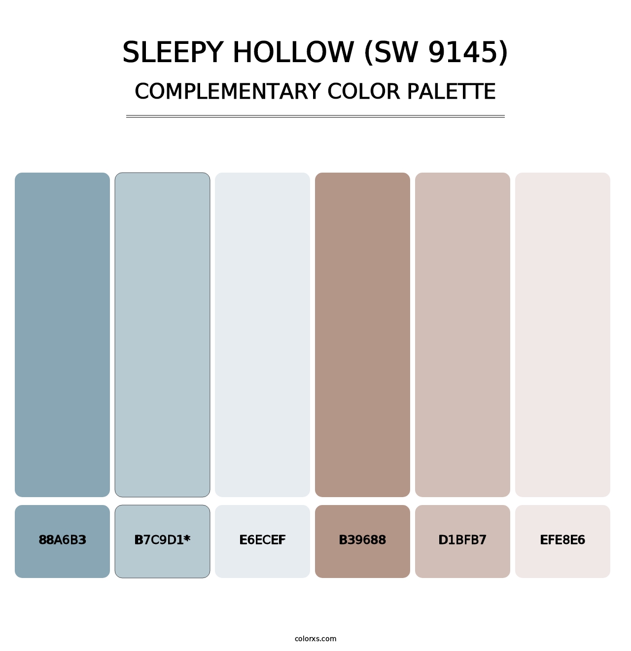 Sleepy Hollow (SW 9145) - Complementary Color Palette