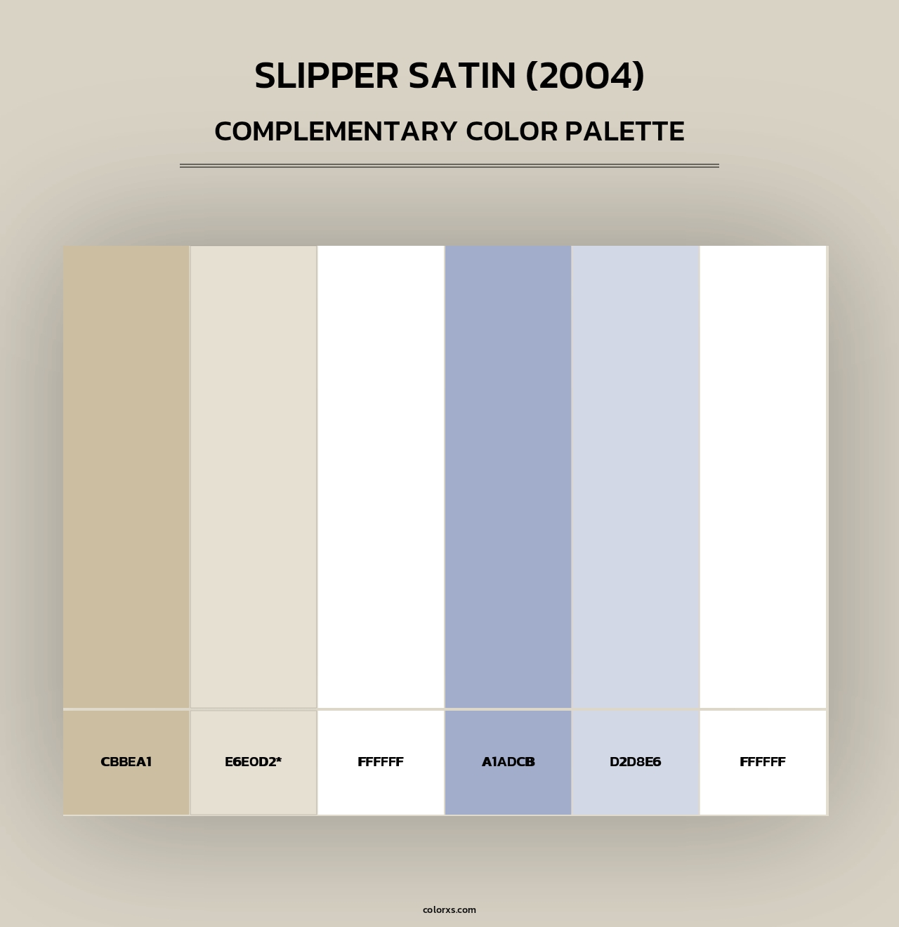 Slipper Satin (2004) - Complementary Color Palette