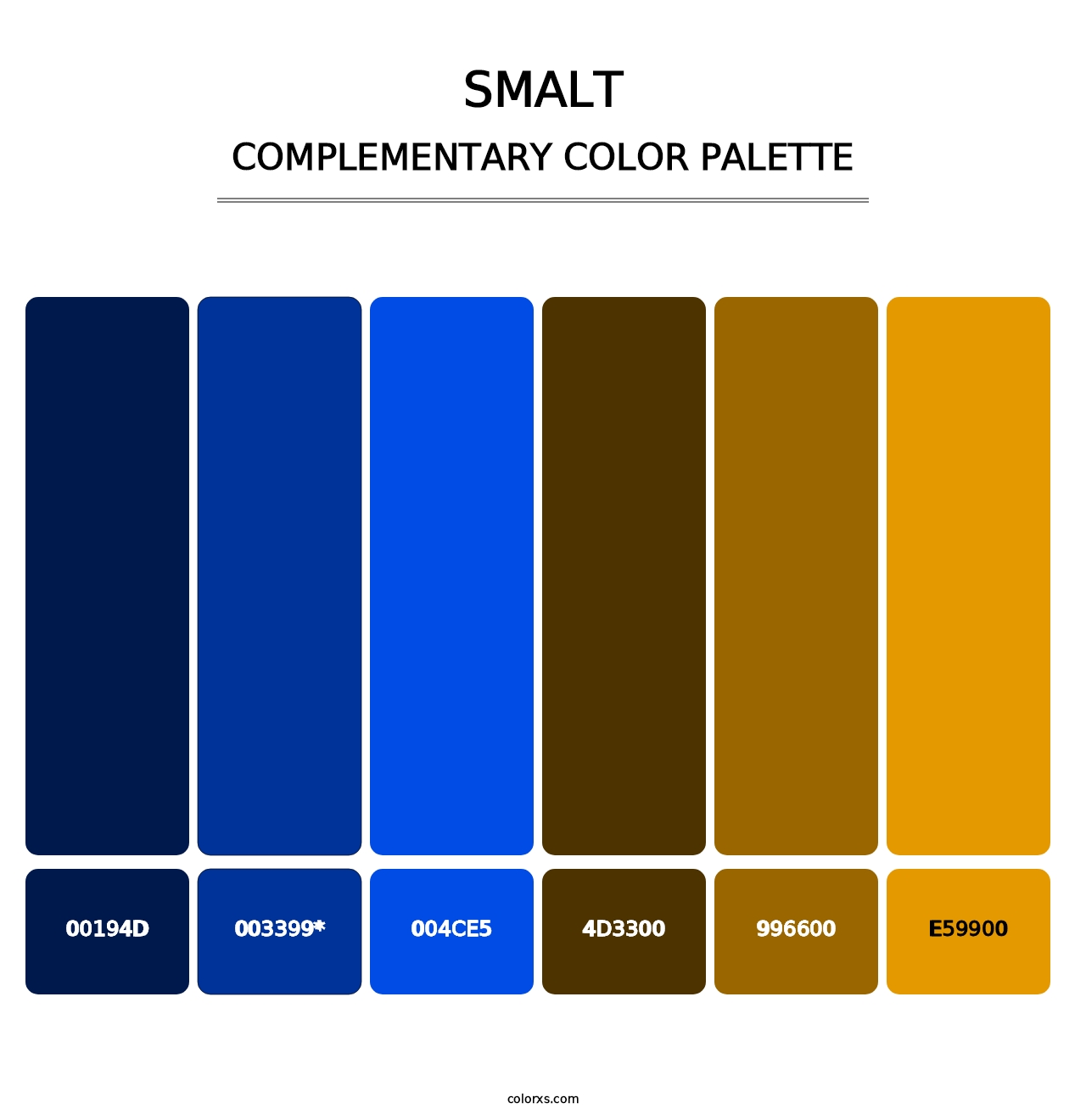 Smalt - Complementary Color Palette