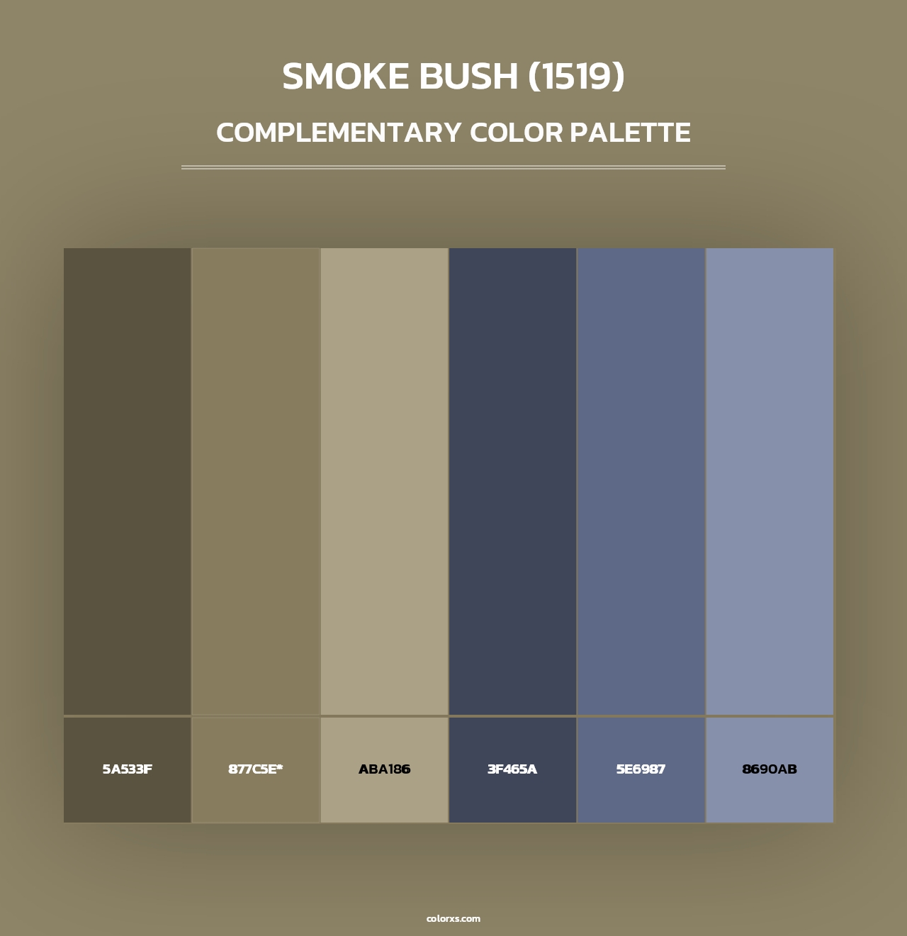 Smoke Bush (1519) - Complementary Color Palette