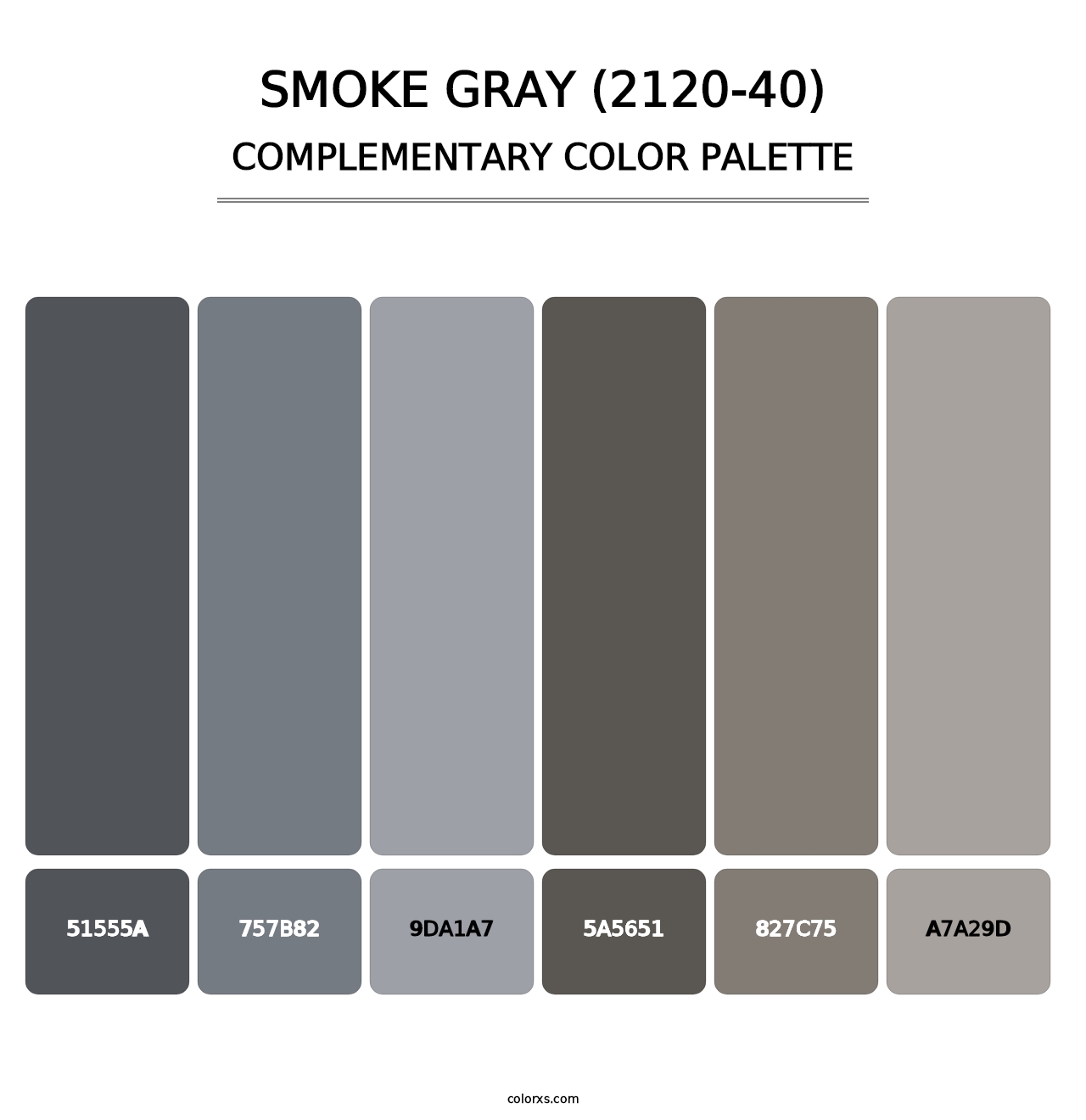 Smoke Gray (2120-40) - Complementary Color Palette