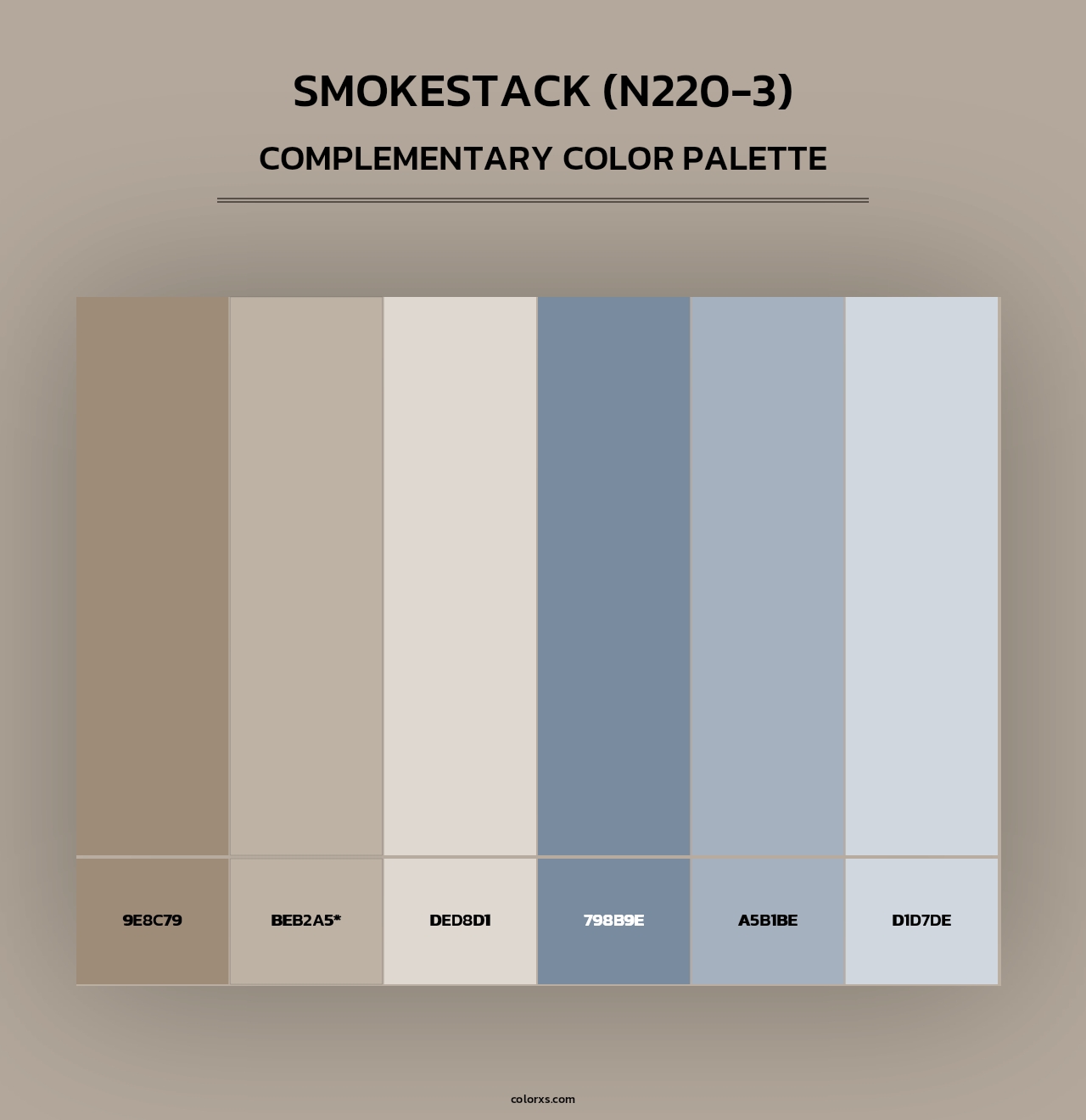 Smokestack (N220-3) - Complementary Color Palette