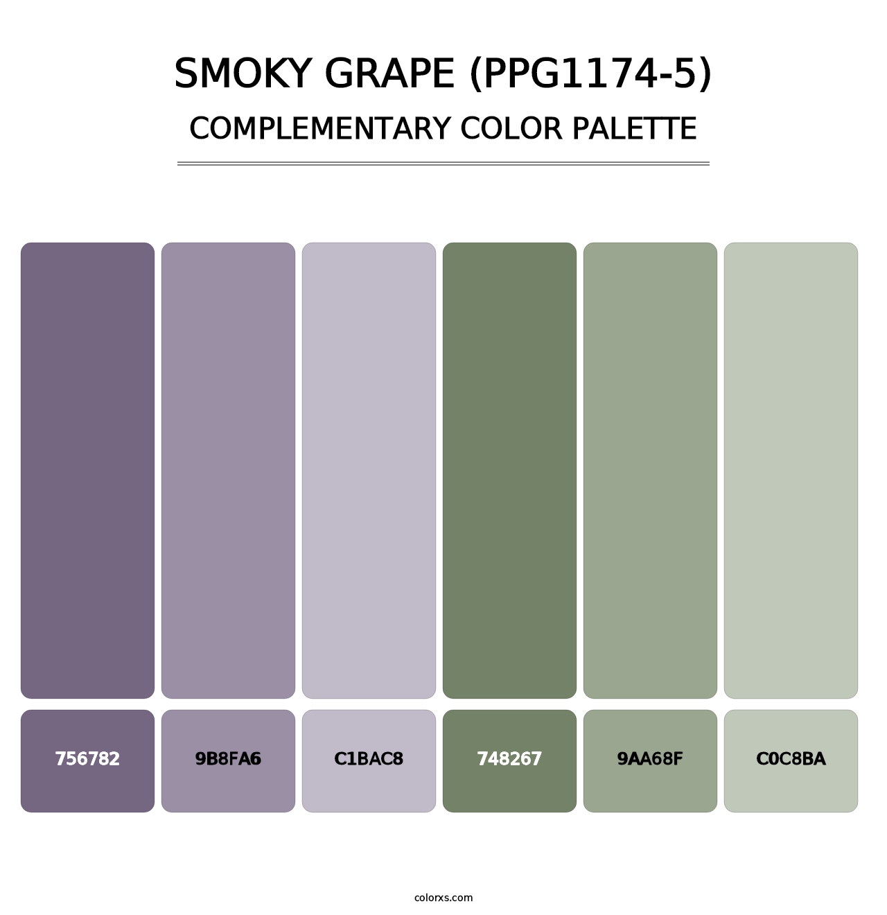 Smoky Grape (PPG1174-5) - Complementary Color Palette