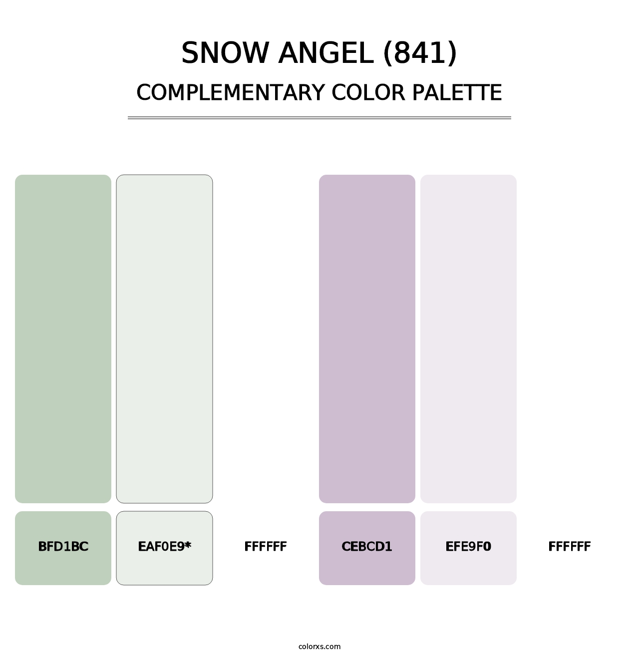 Snow Angel (841) - Complementary Color Palette