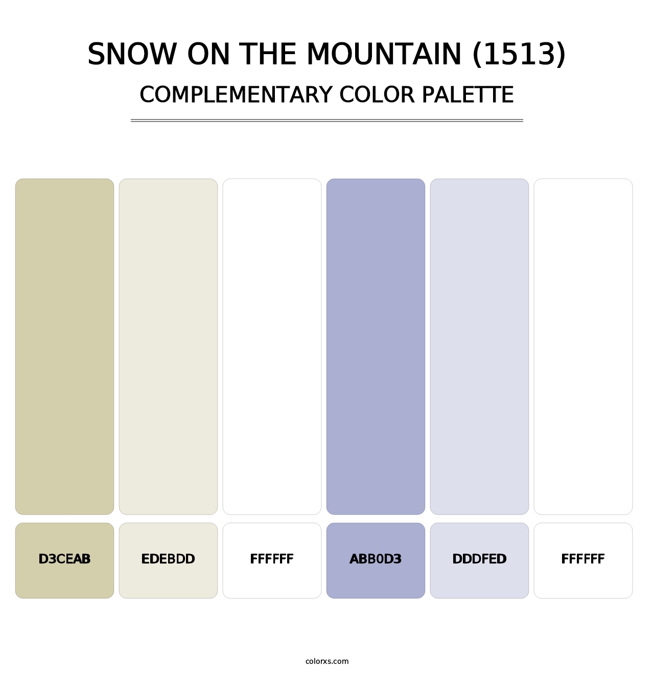 Snow on the Mountain (1513) - Complementary Color Palette