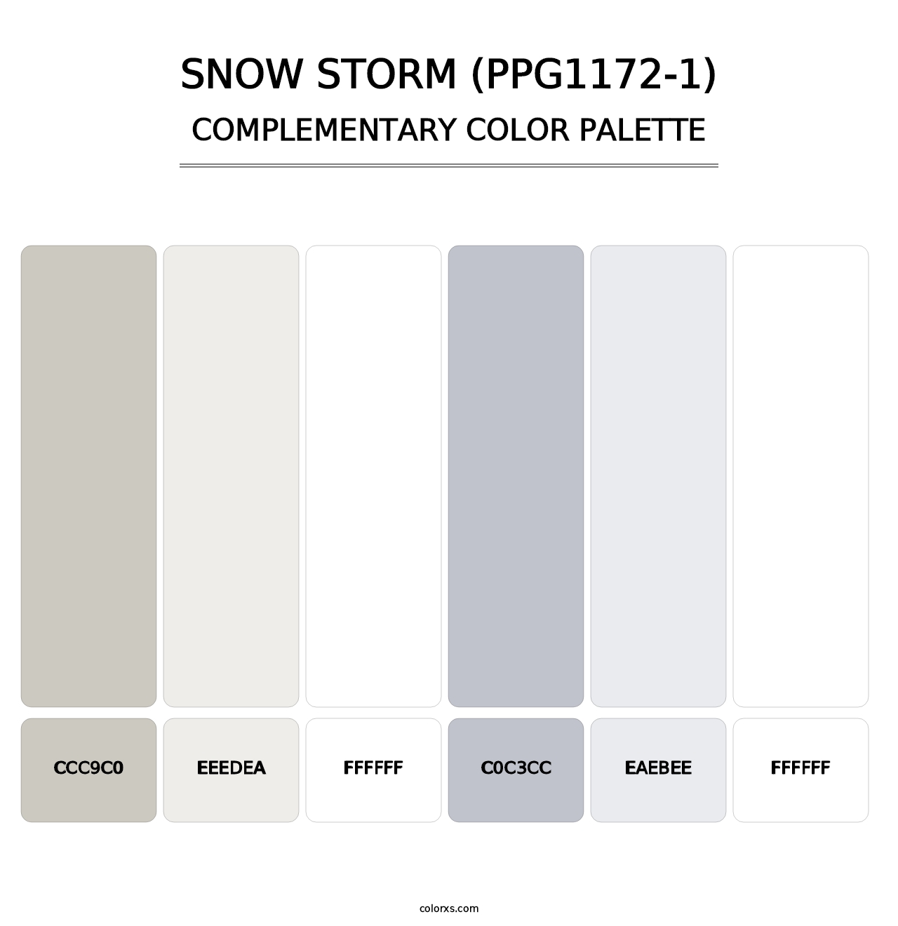 Snow Storm (PPG1172-1) - Complementary Color Palette