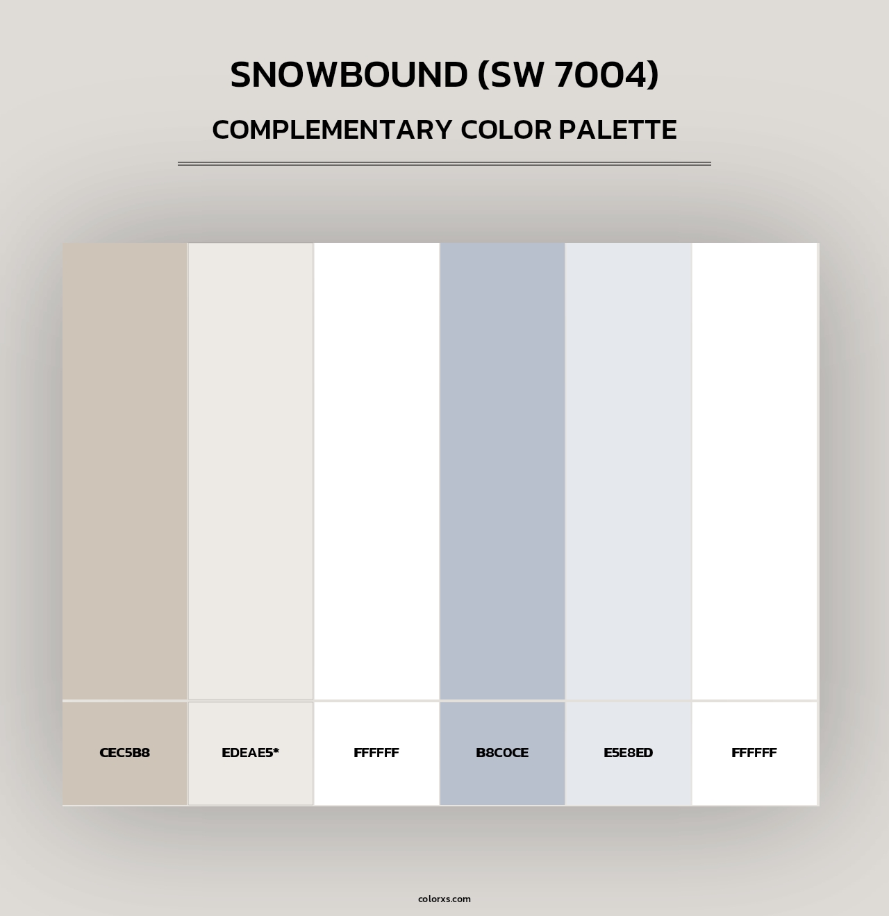 Snowbound (SW 7004) - Complementary Color Palette
