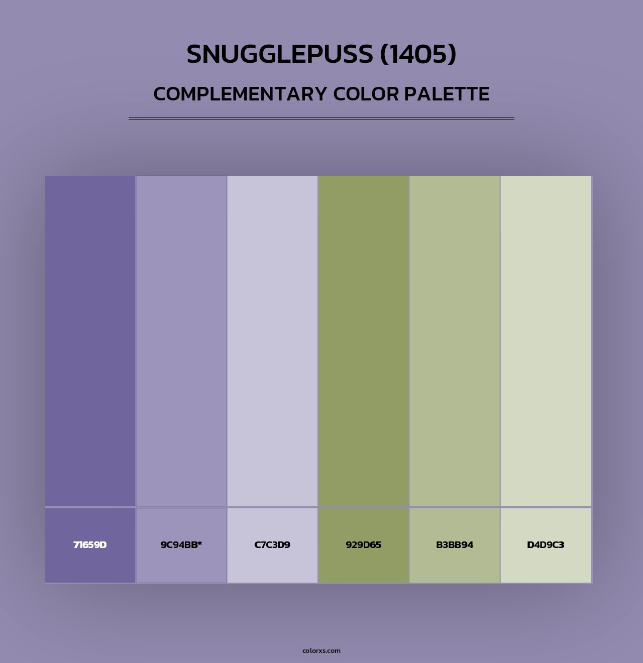 Snugglepuss (1405) - Complementary Color Palette