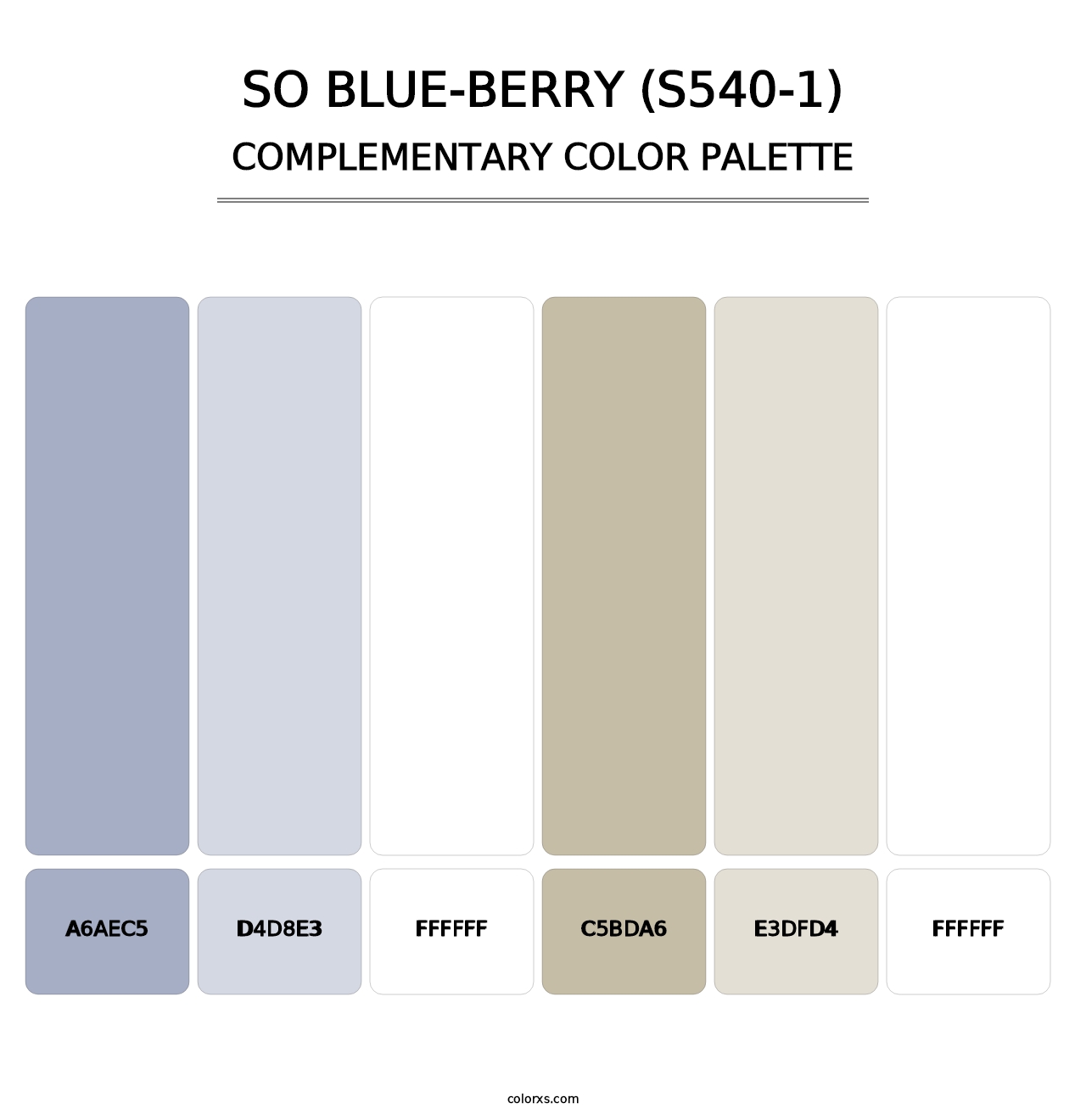 So Blue-Berry (S540-1) - Complementary Color Palette