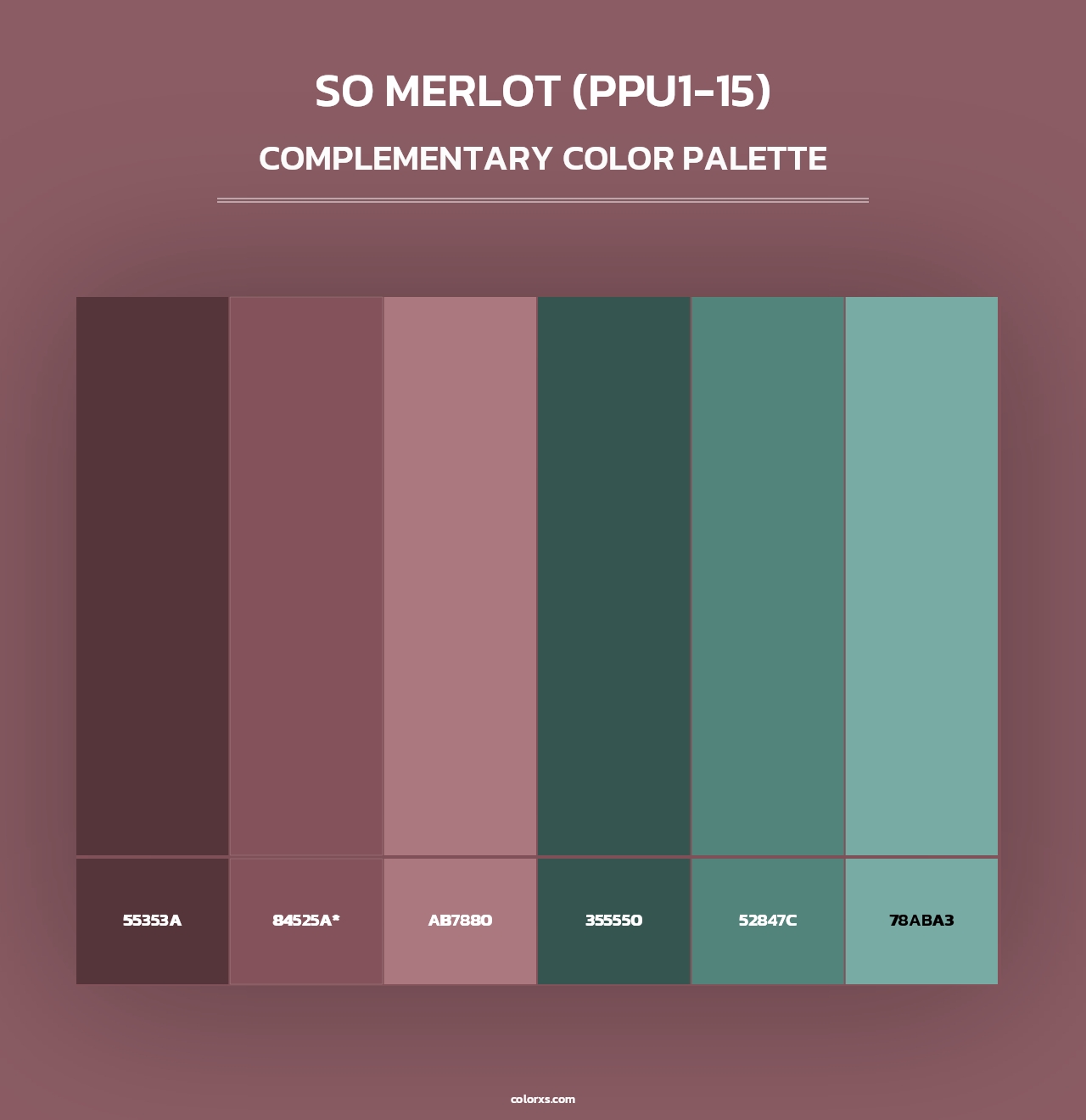 So Merlot (PPU1-15) - Complementary Color Palette