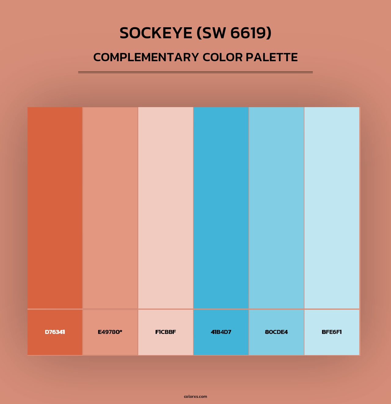 Sockeye (SW 6619) - Complementary Color Palette