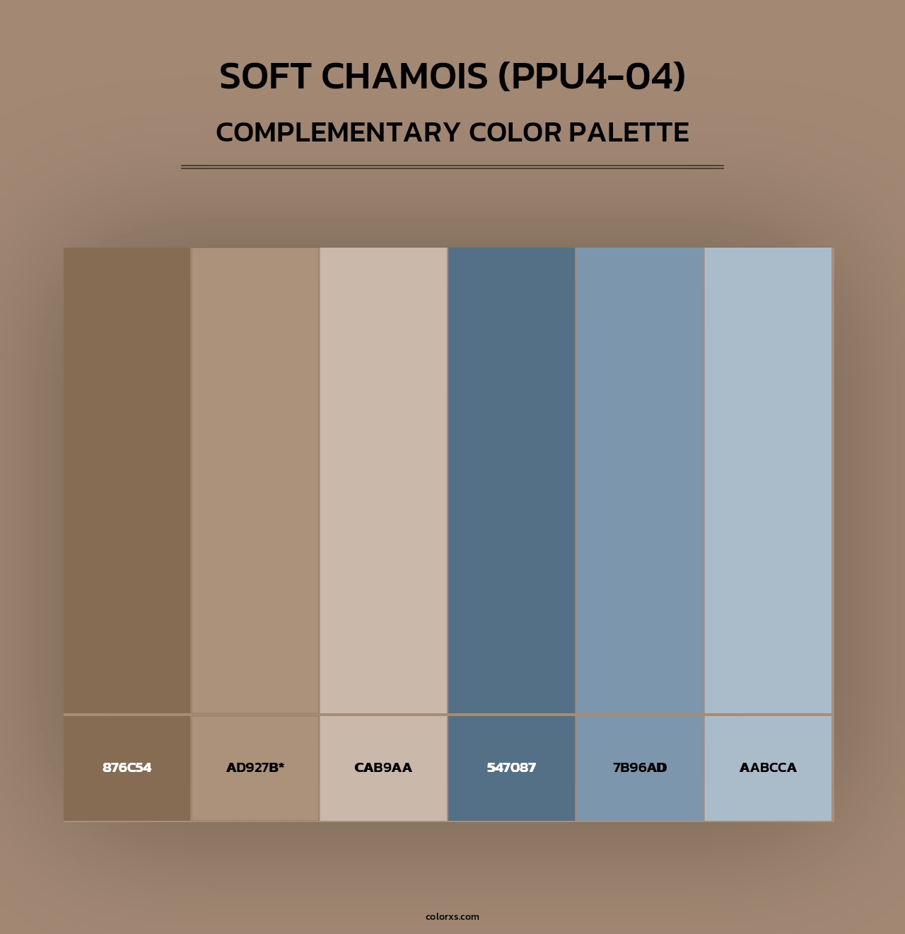 Soft Chamois (PPU4-04) - Complementary Color Palette