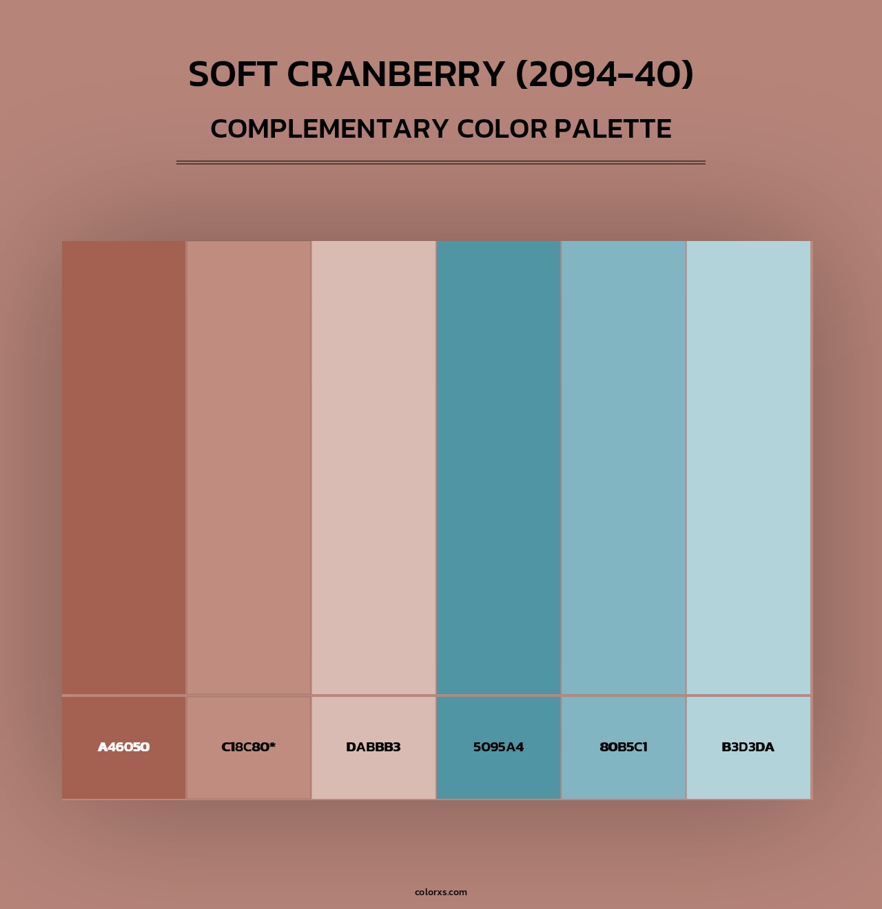 Soft Cranberry (2094-40) - Complementary Color Palette