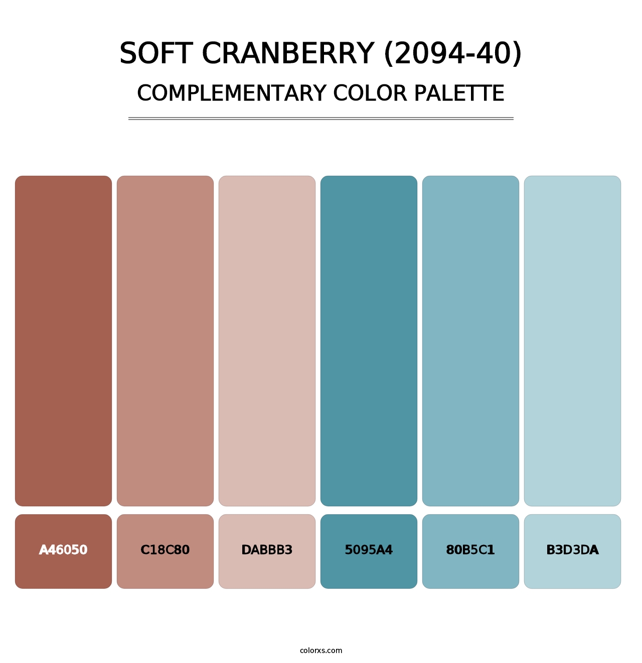 Soft Cranberry (2094-40) - Complementary Color Palette