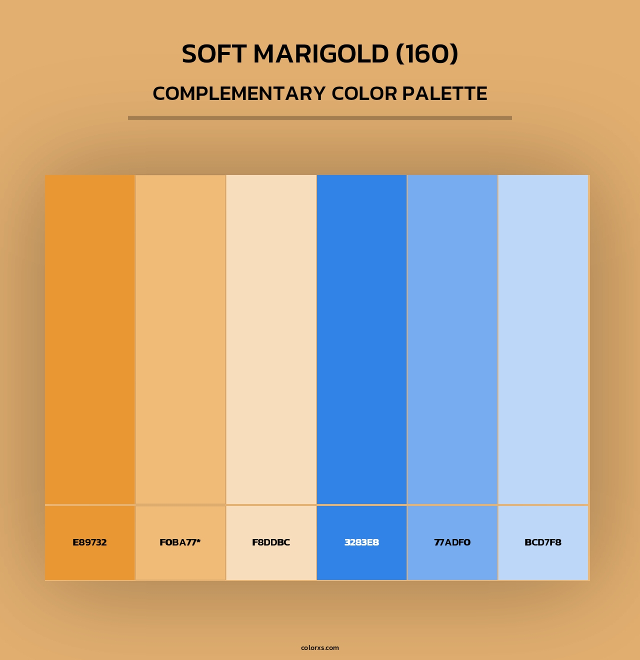 Soft Marigold (160) - Complementary Color Palette
