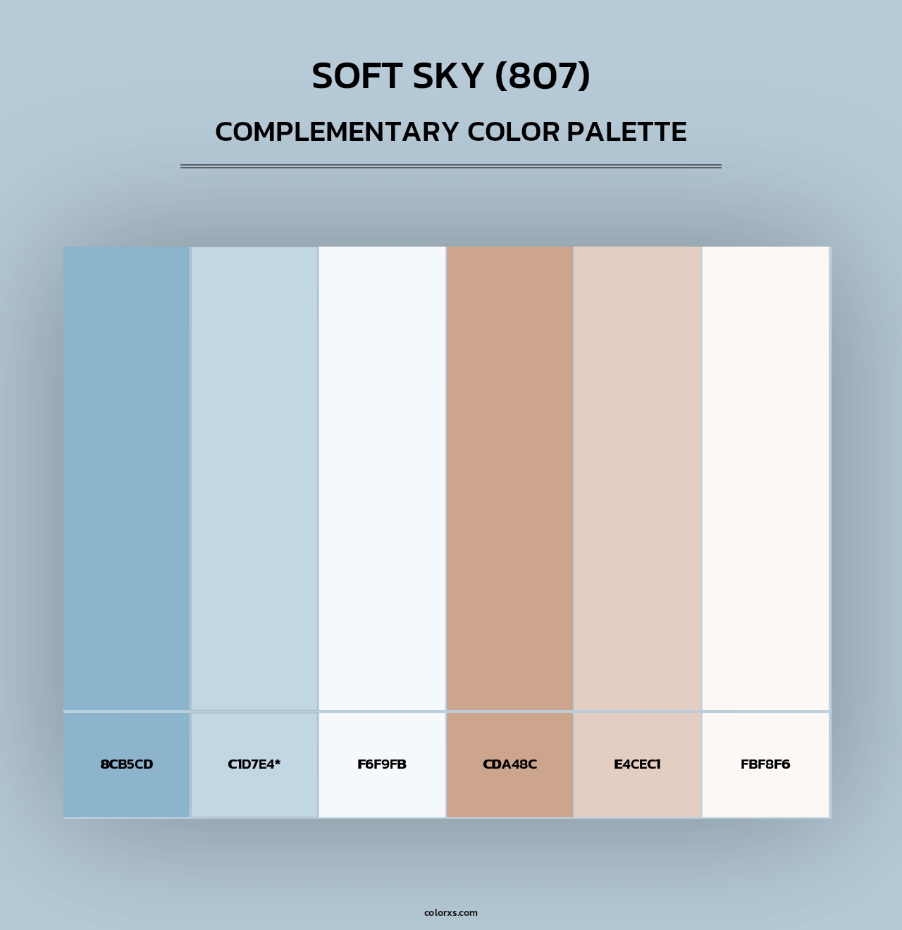Soft Sky (807) - Complementary Color Palette