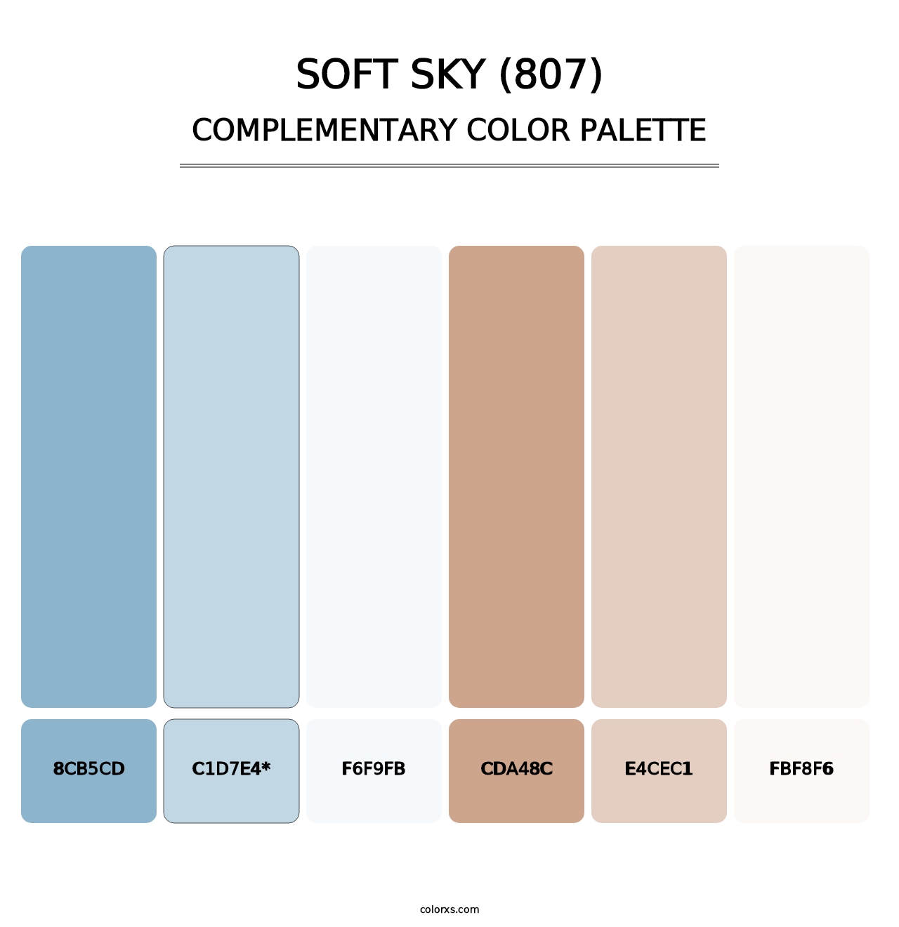 Soft Sky (807) - Complementary Color Palette