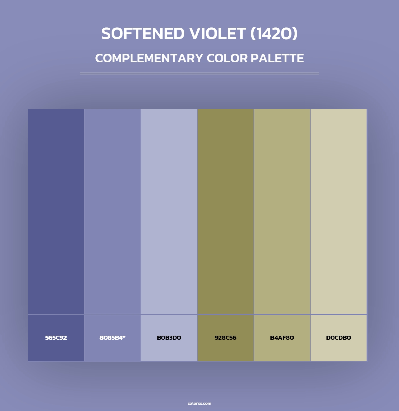 Softened Violet (1420) - Complementary Color Palette