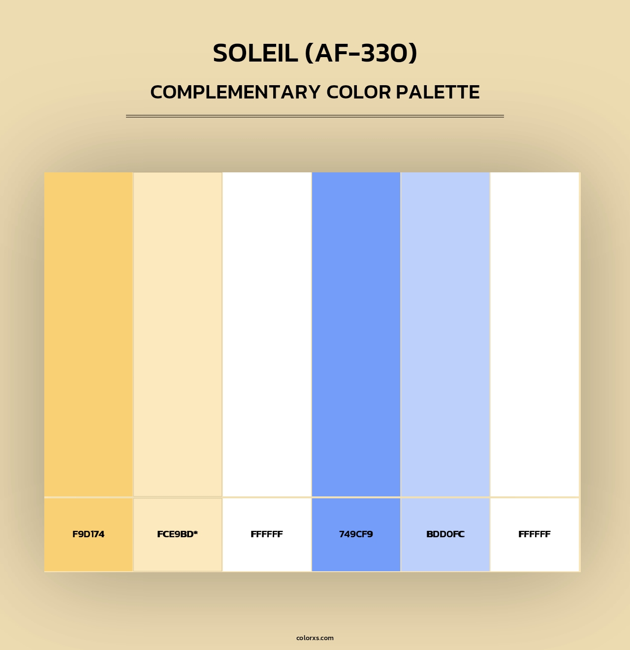 Soleil (AF-330) - Complementary Color Palette