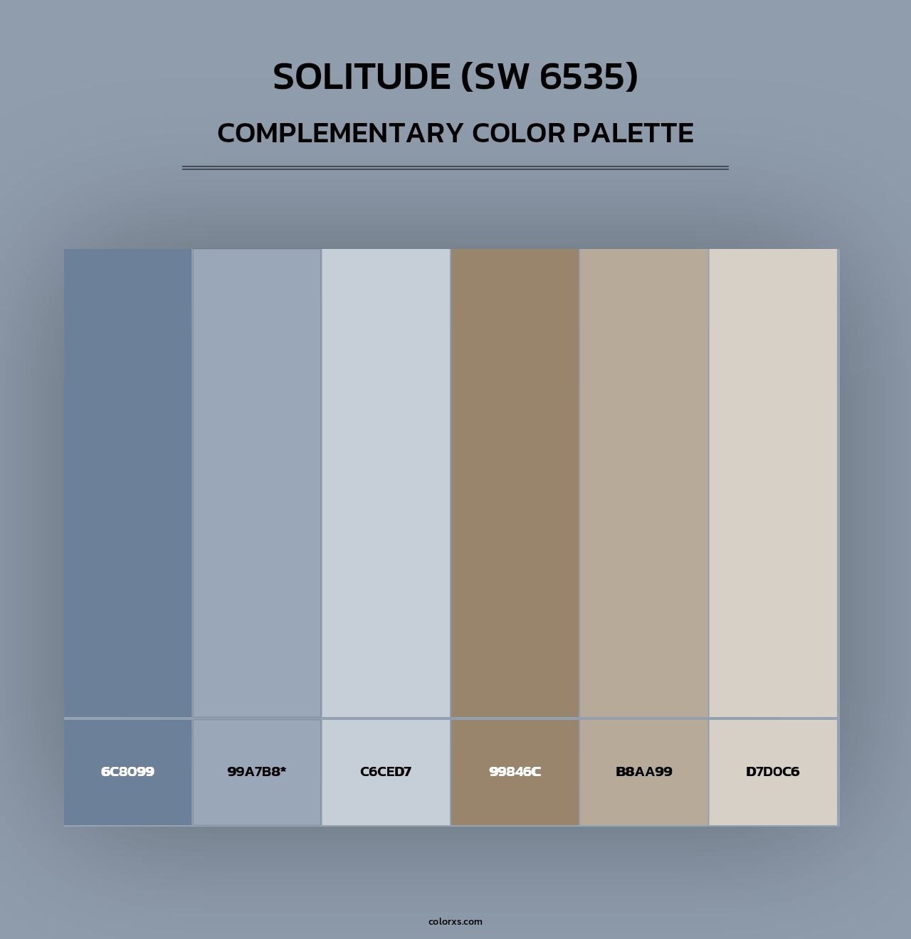 Solitude (SW 6535) - Complementary Color Palette