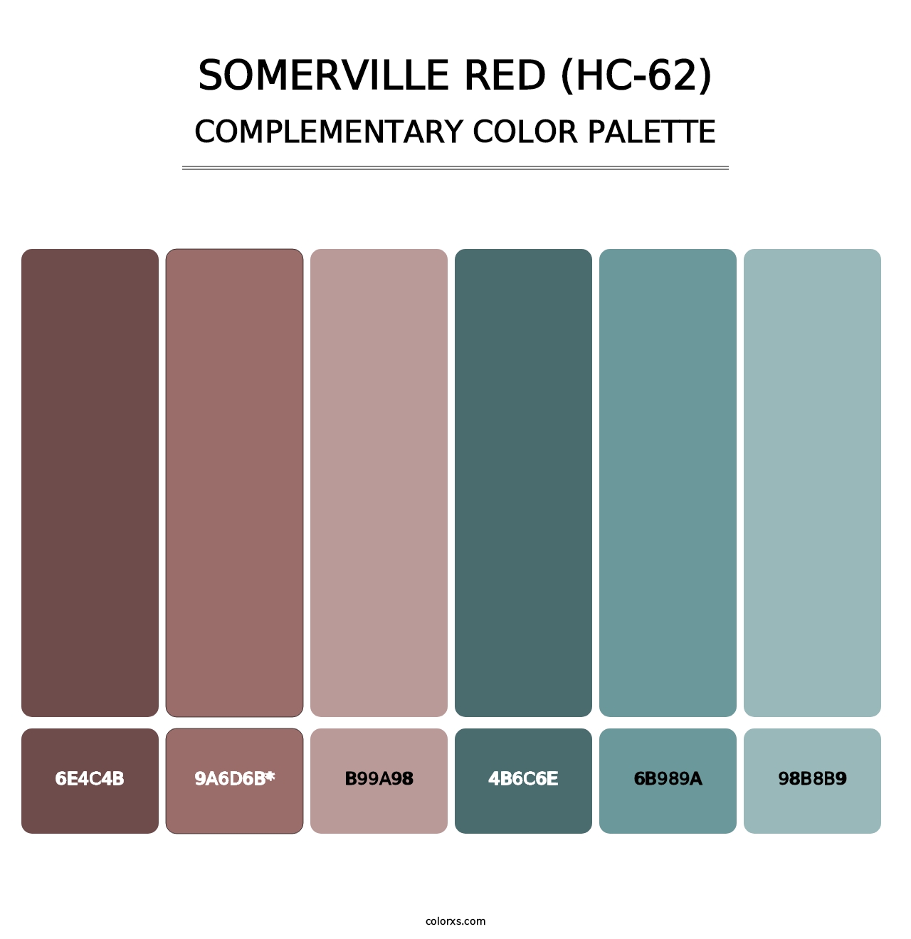 Somerville Red (HC-62) - Complementary Color Palette