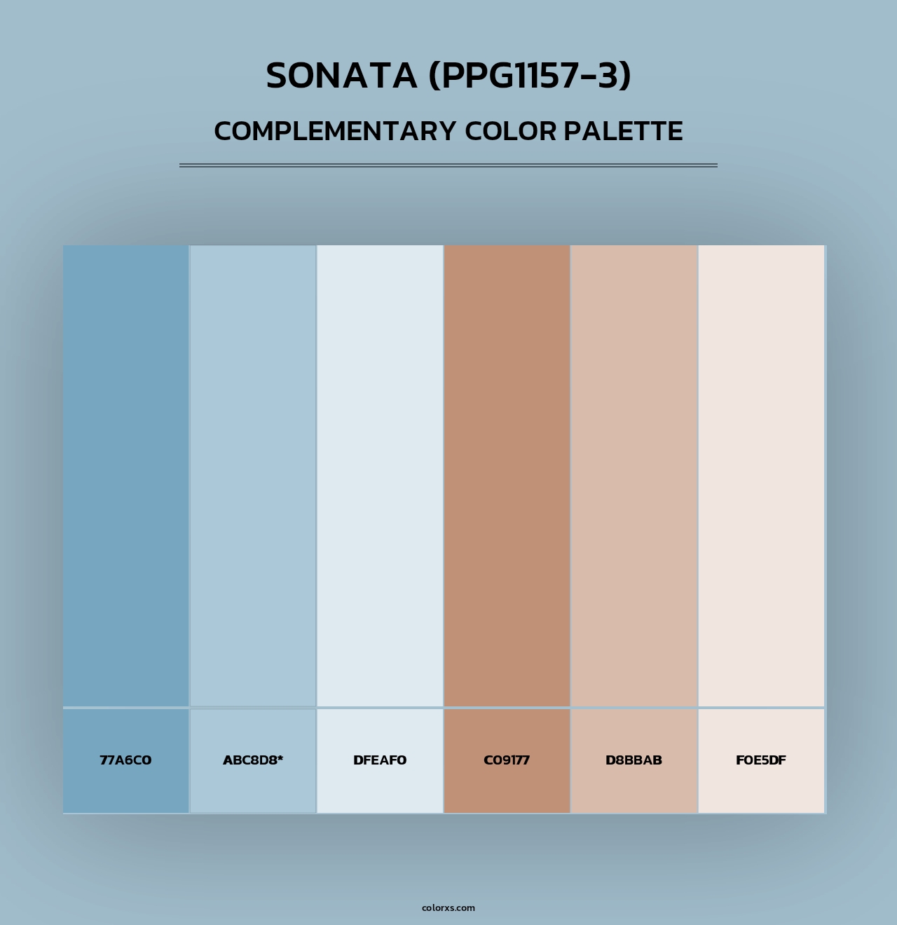 Sonata (PPG1157-3) - Complementary Color Palette