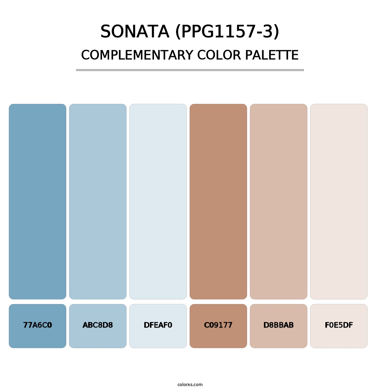 Sonata (PPG1157-3) - Complementary Color Palette