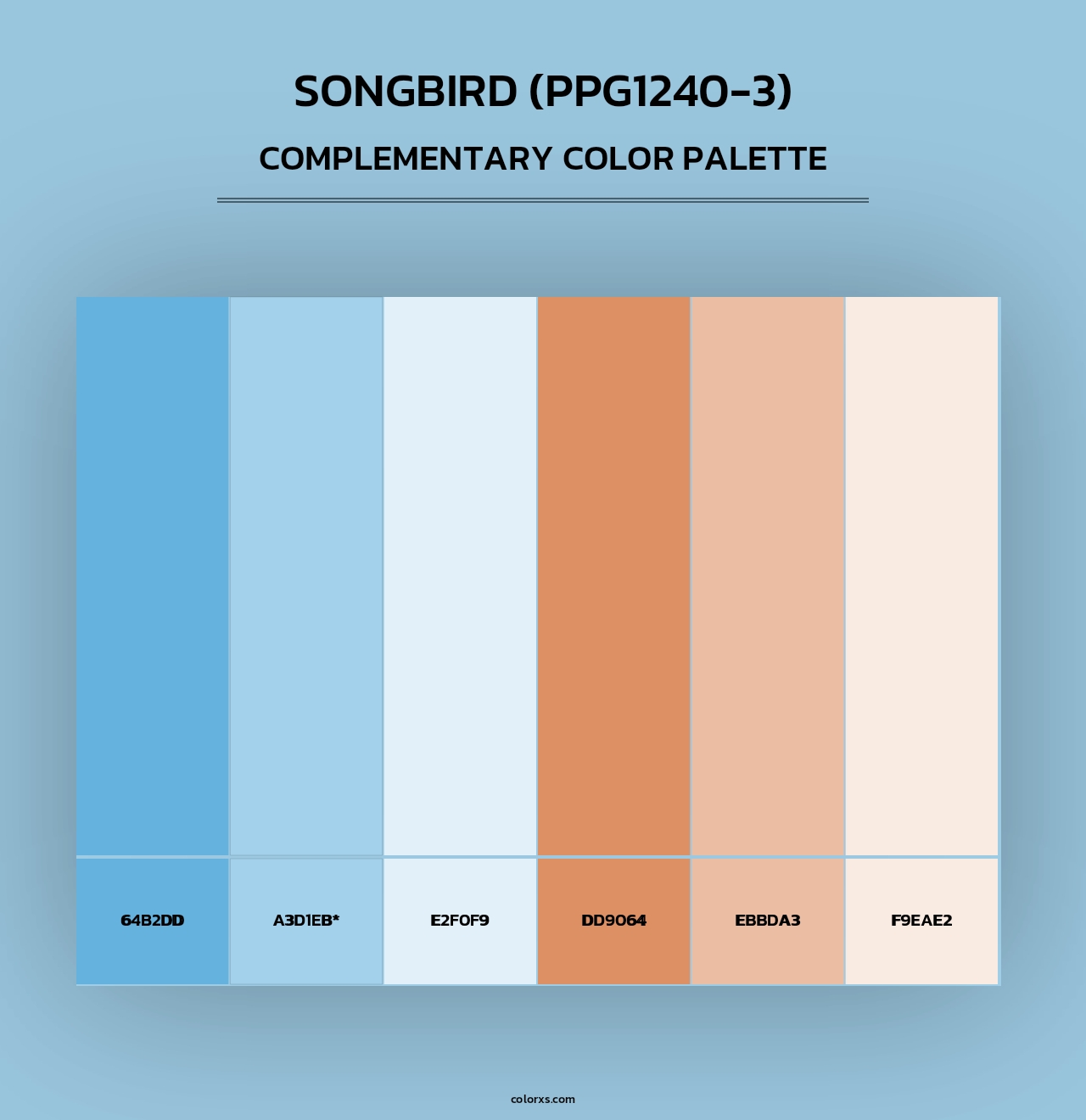 Songbird (PPG1240-3) - Complementary Color Palette